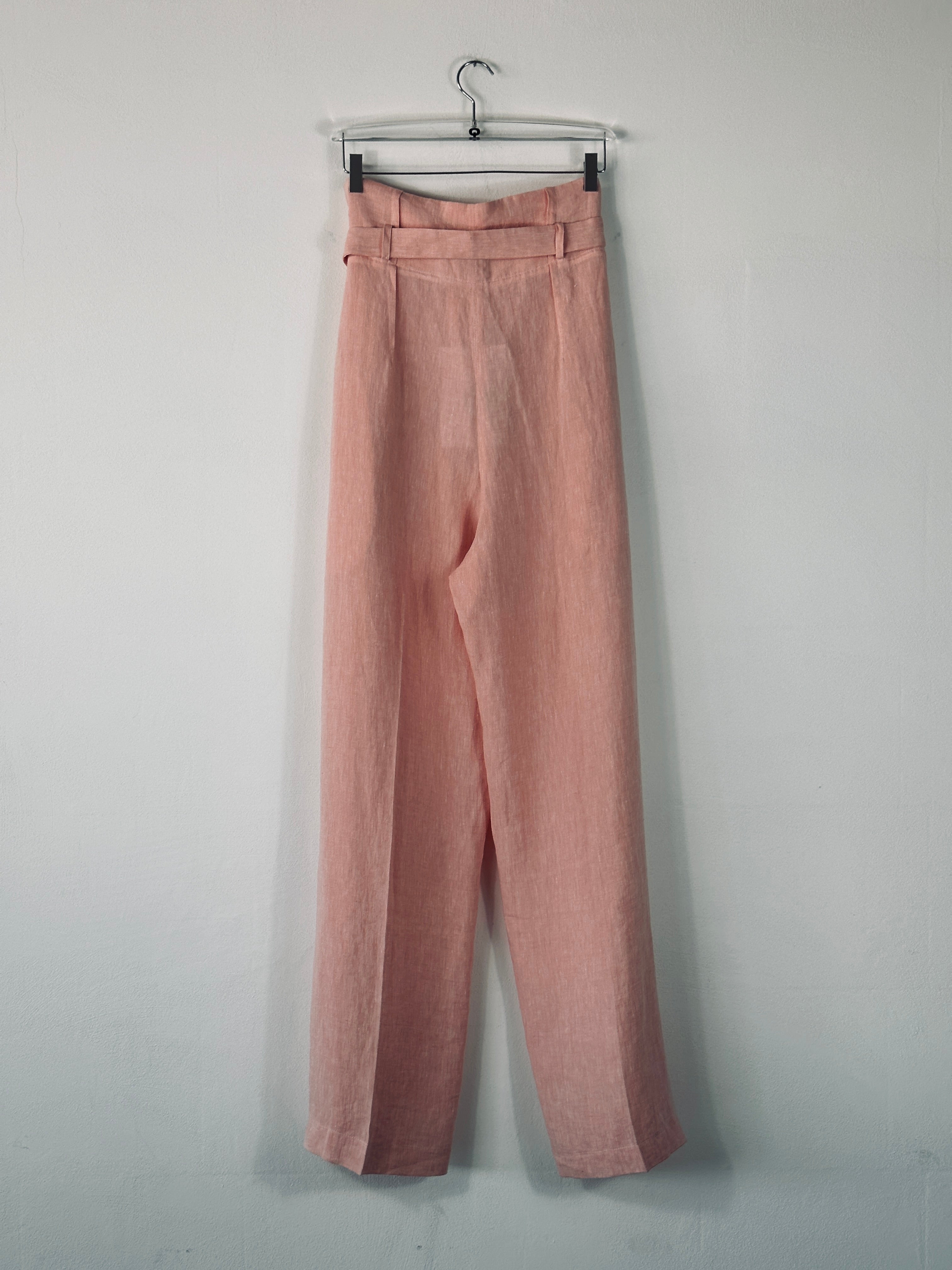 Linen Pant With Band On Waist