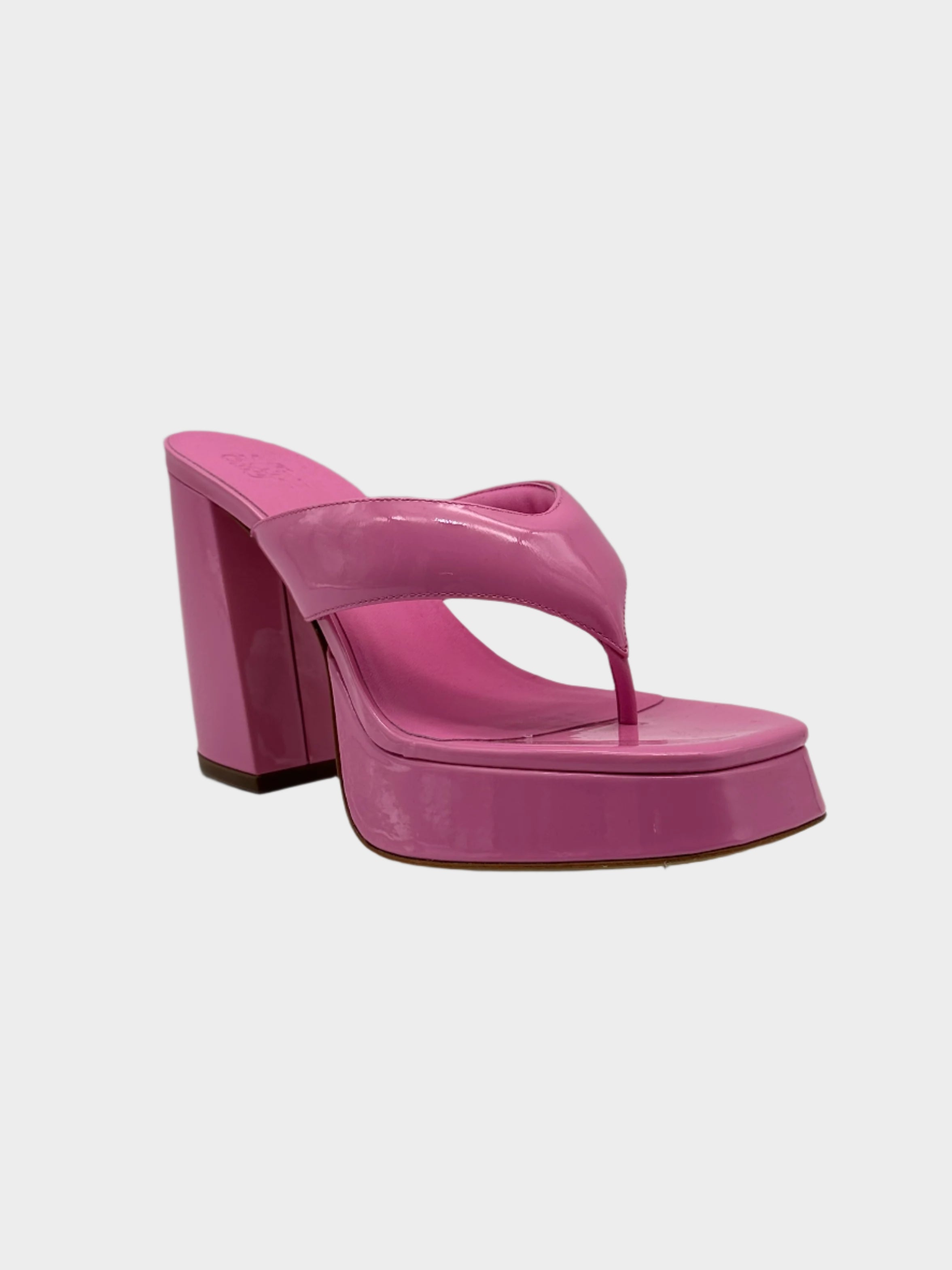 Pink Patent Platform Sandals