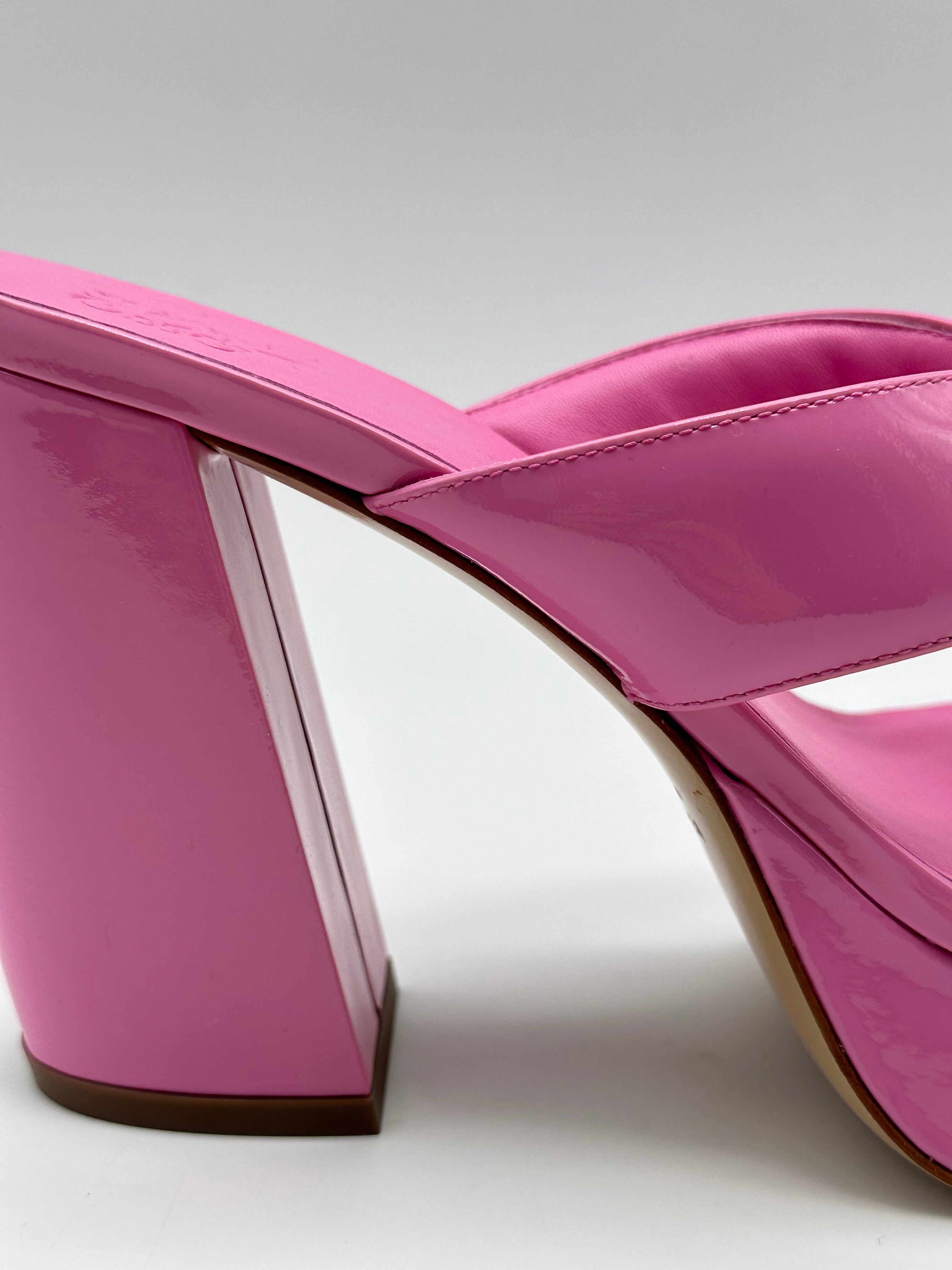 Pink Patent Platform Sandals