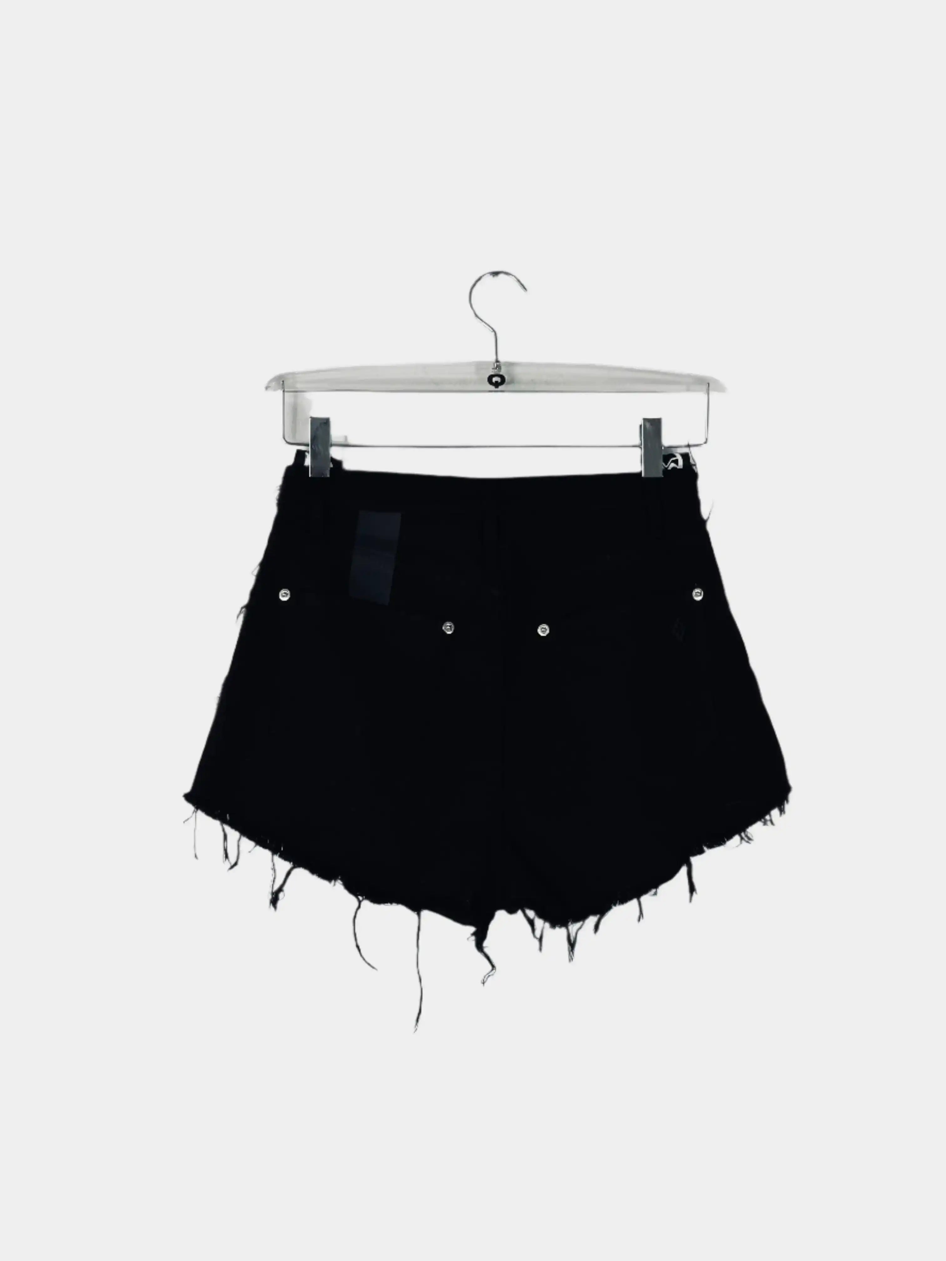 Shorts in Denim con Cerniera