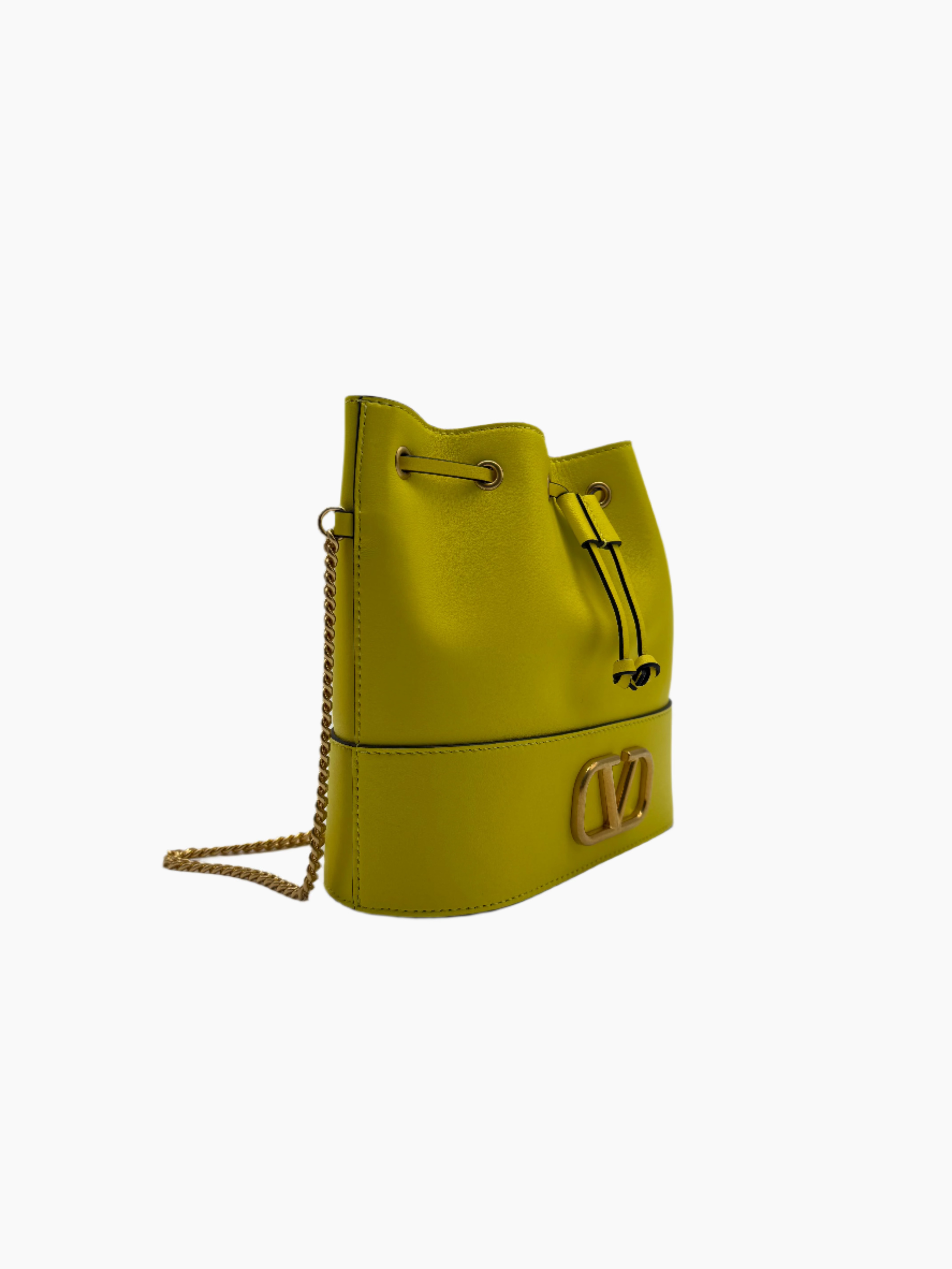 Borsa Mini Secchiello Con Catena Vlogo Signature In Nappa