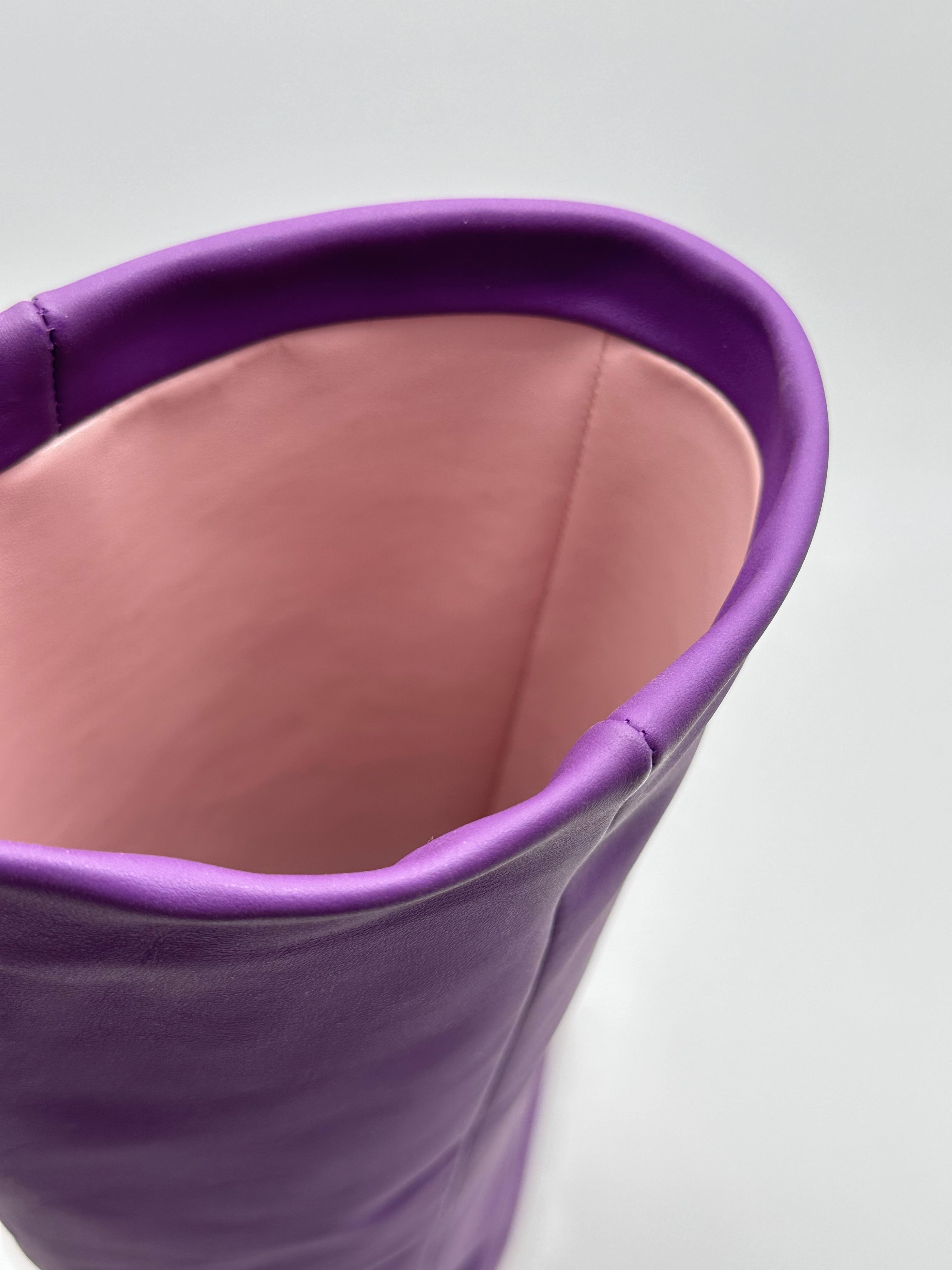 Rosie 31 High Heeled Boots In Purple Leather