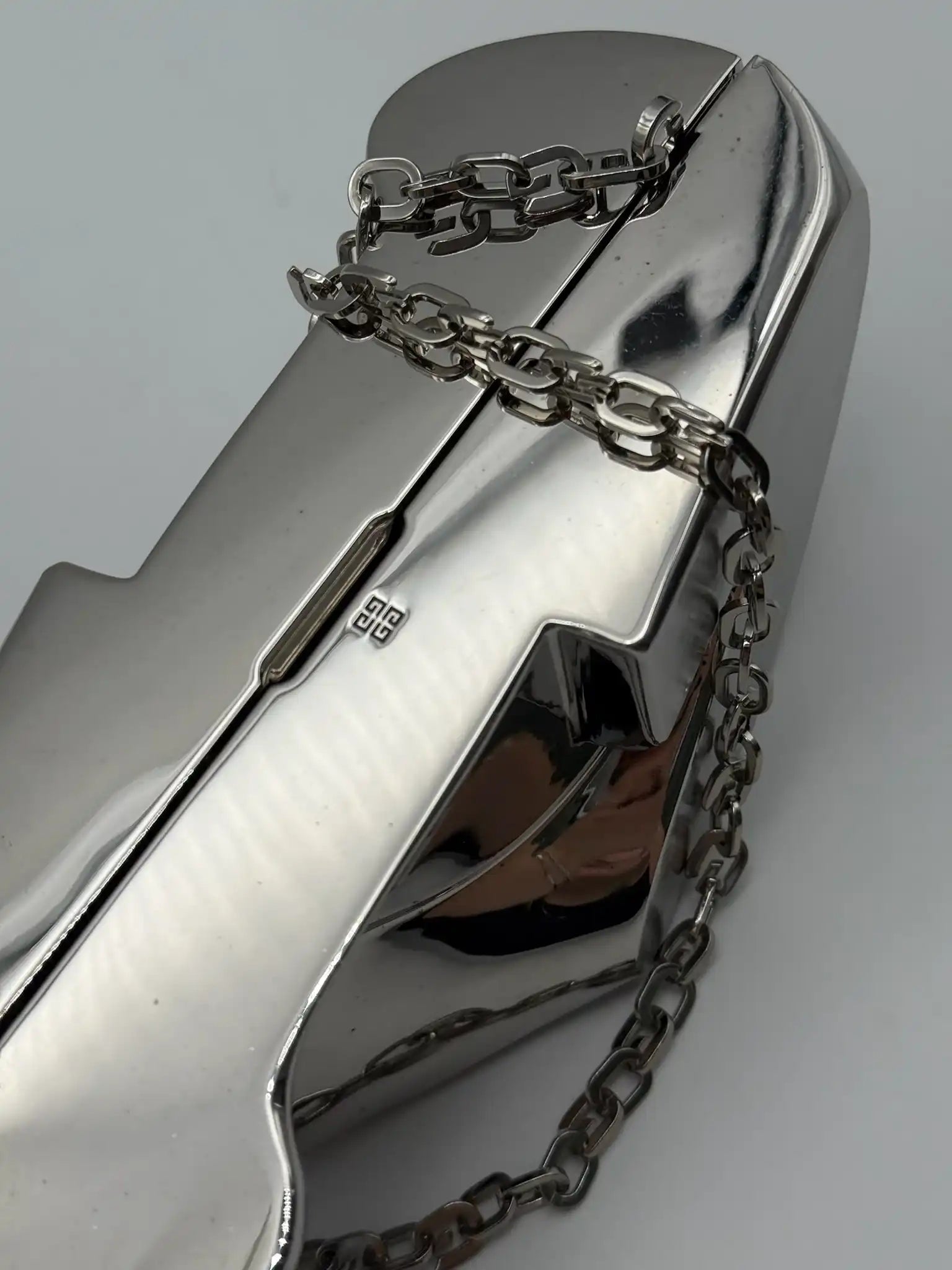 Small Minaudière Silvery In Alluminio