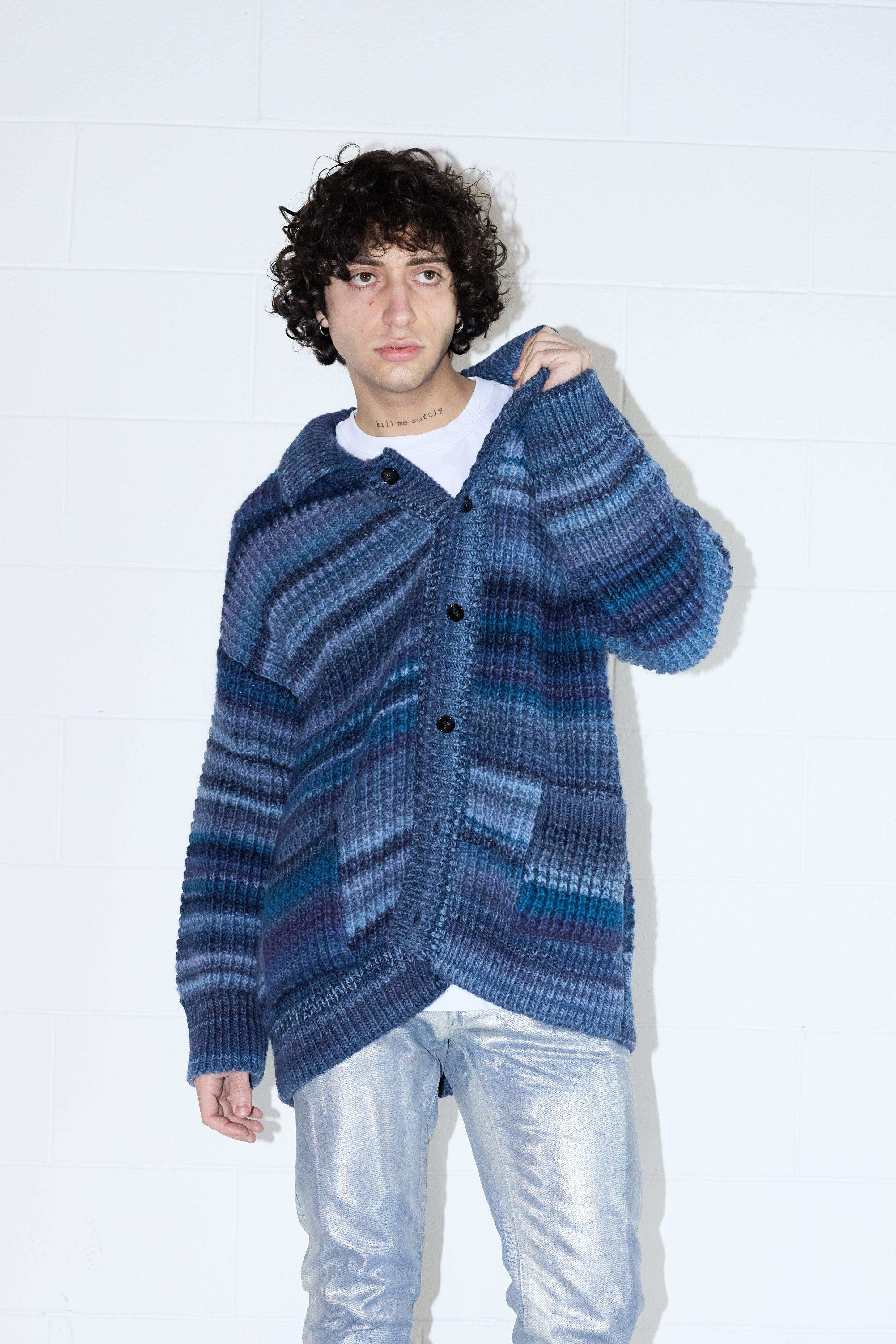 Blue Knit Polo