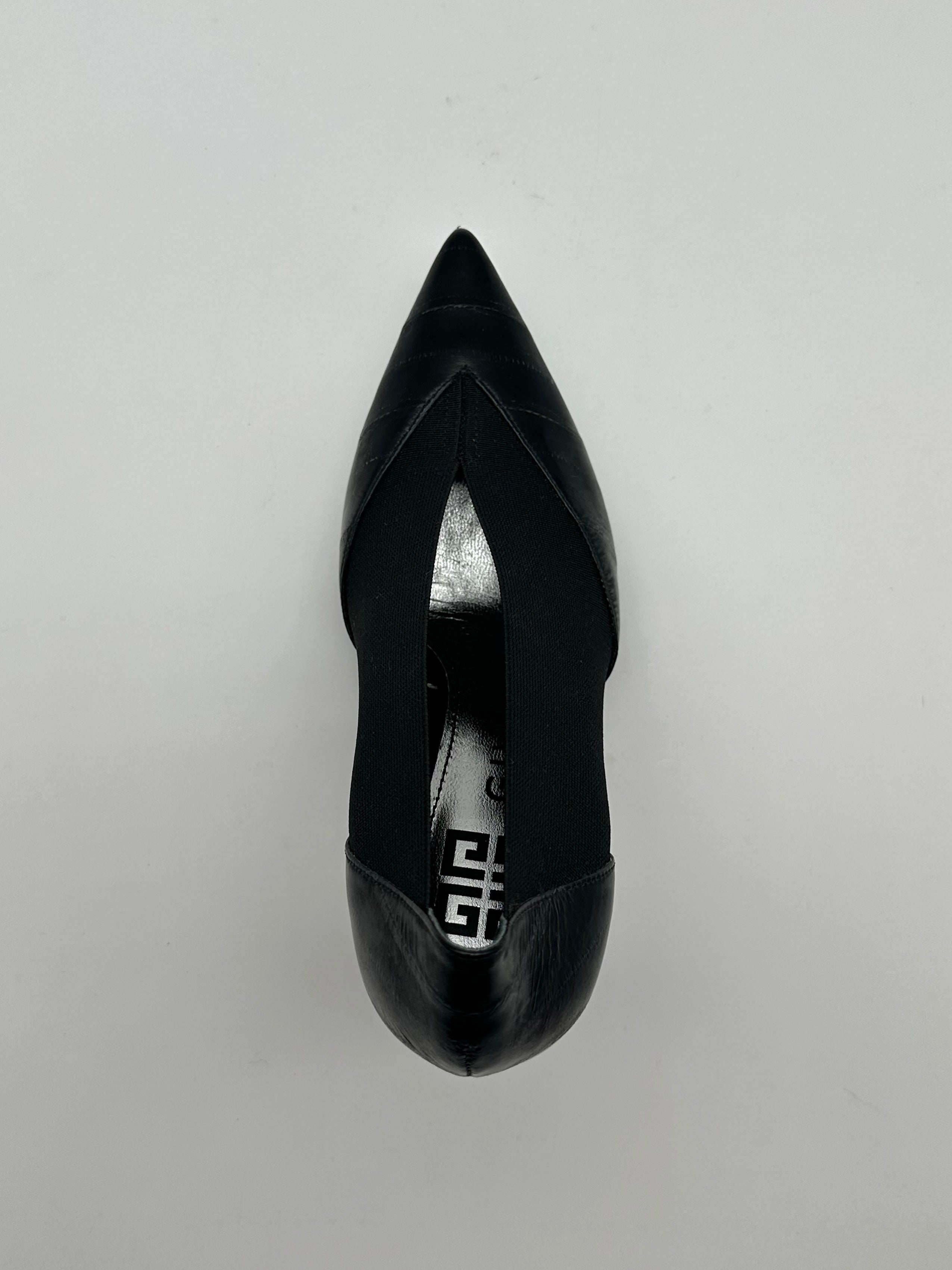 Décolleté Nera In Pelle E Tessuto Givenchy