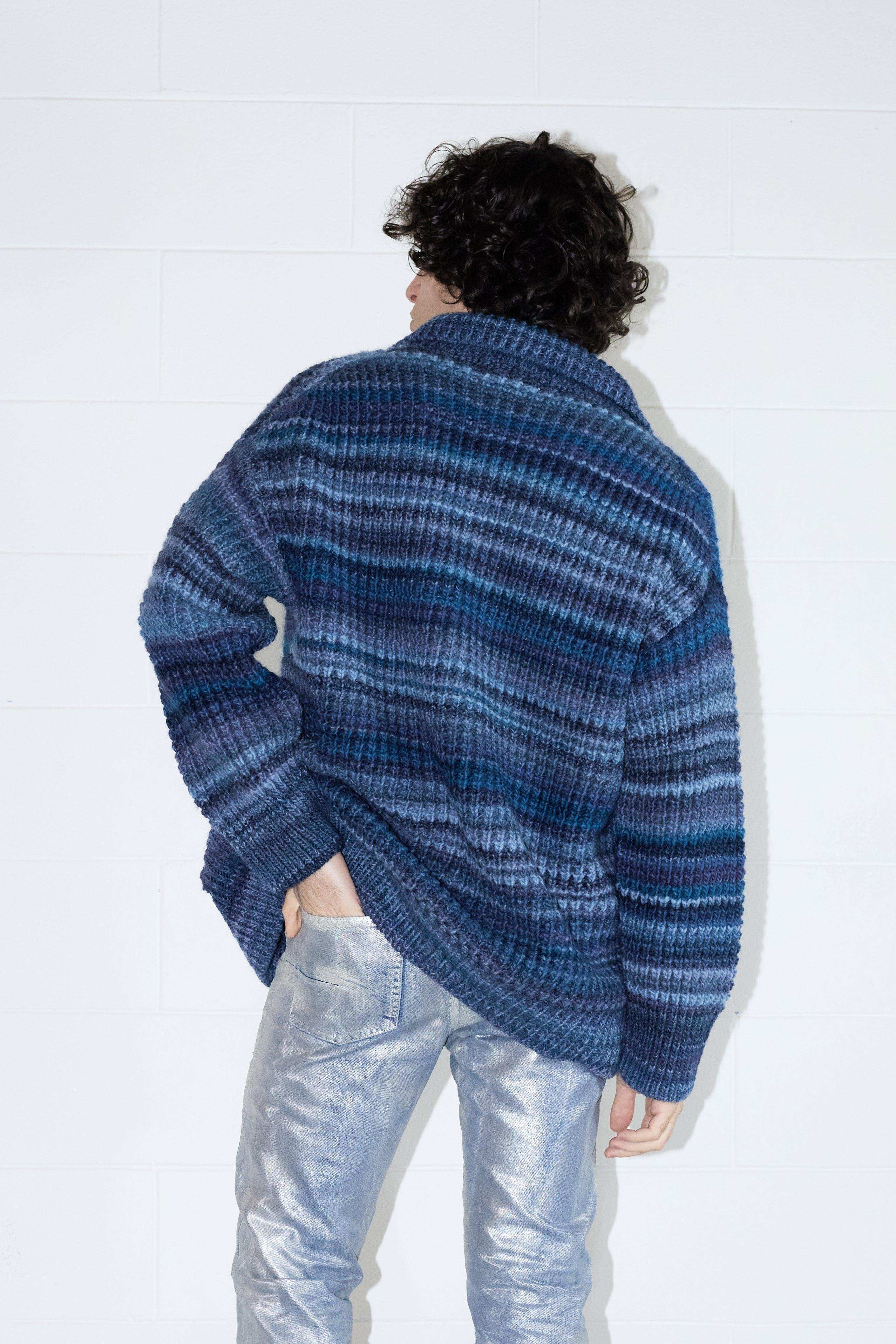 Blue Knit Polo