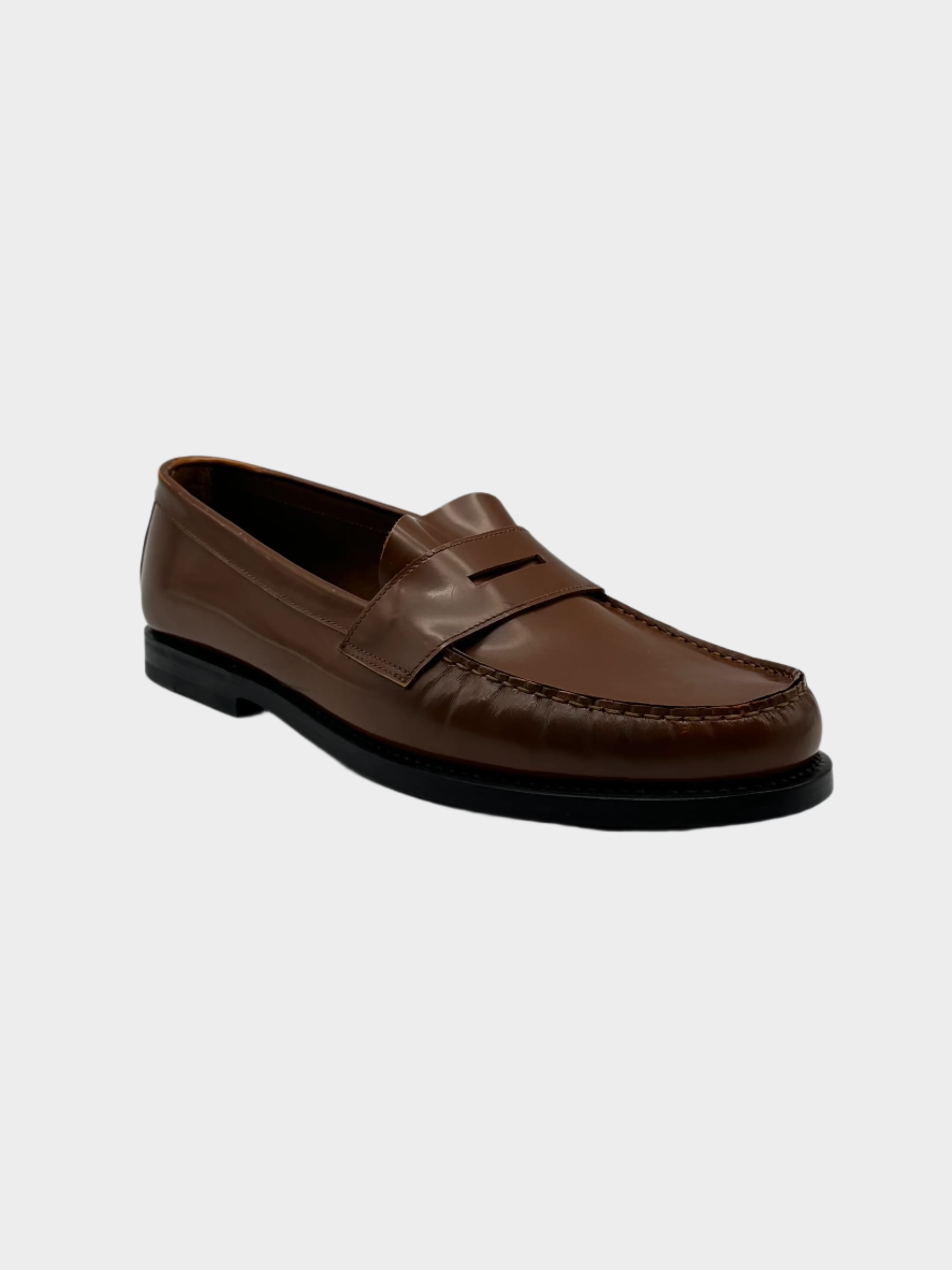 Penny Loafer In Pelle Lucida Colore Vicunia