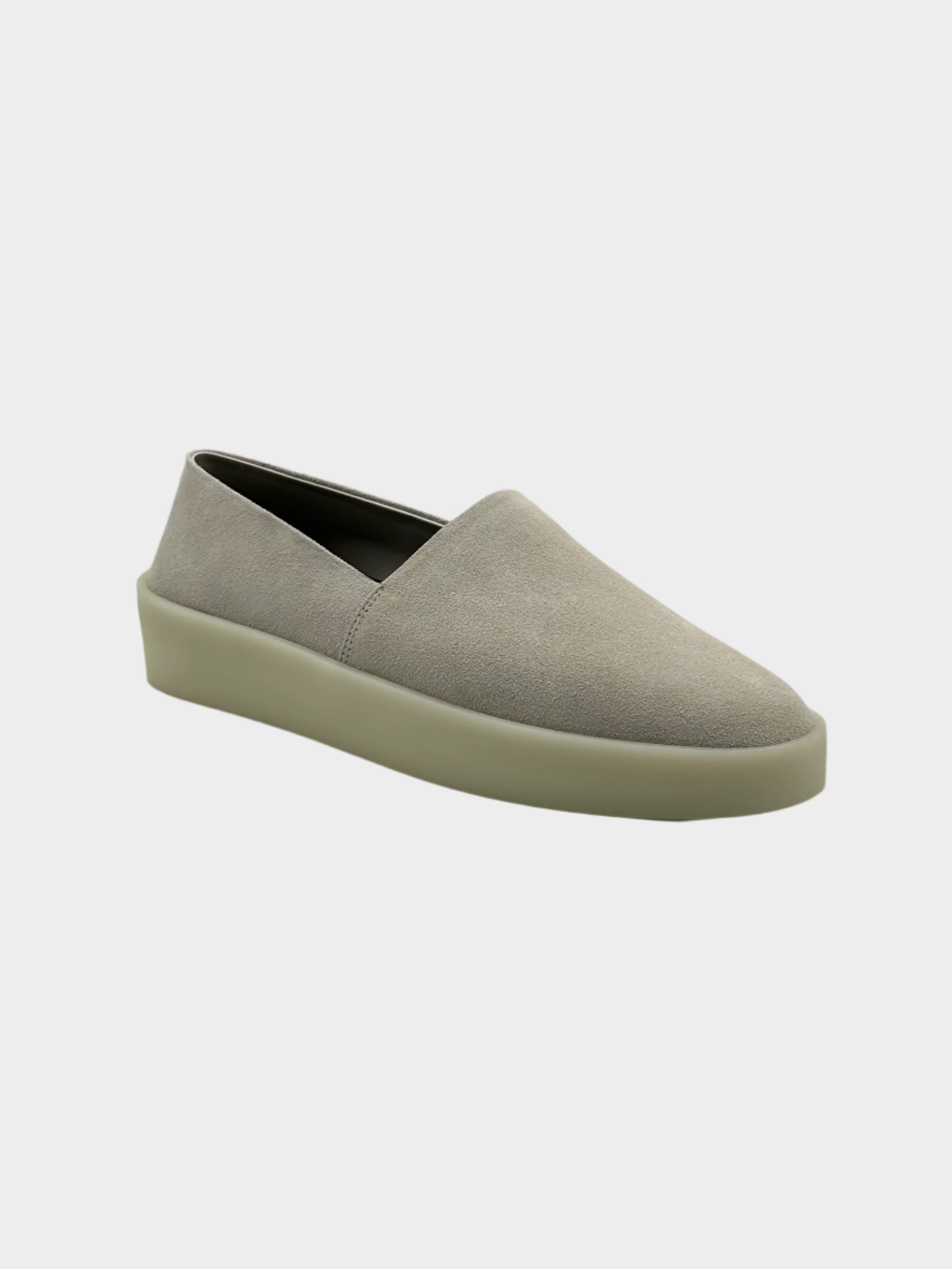 Espadrillas Beige In Suede Con Suola In Gomma