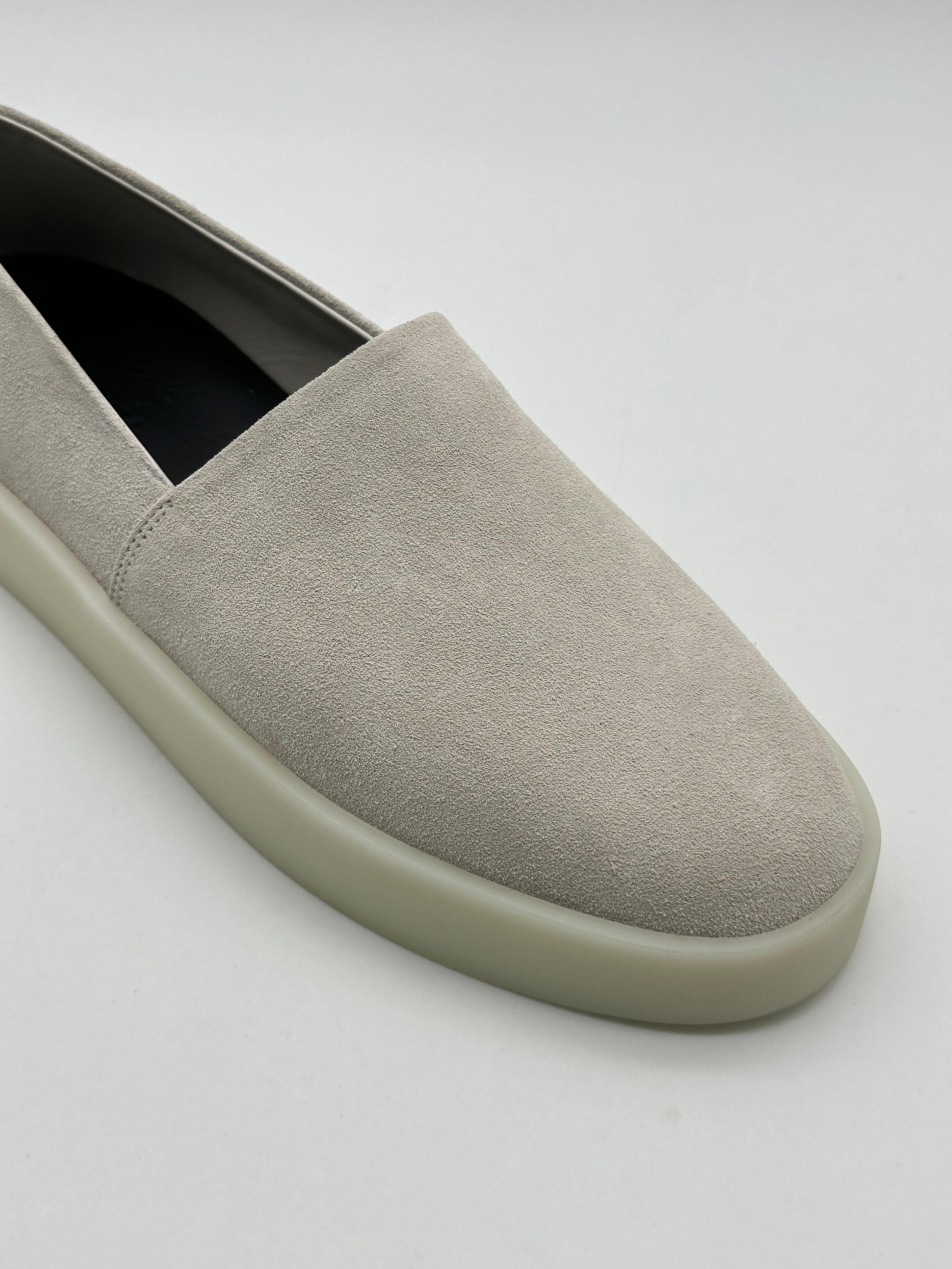 Espadrillas Beige In Suede Con Suola In Gomma