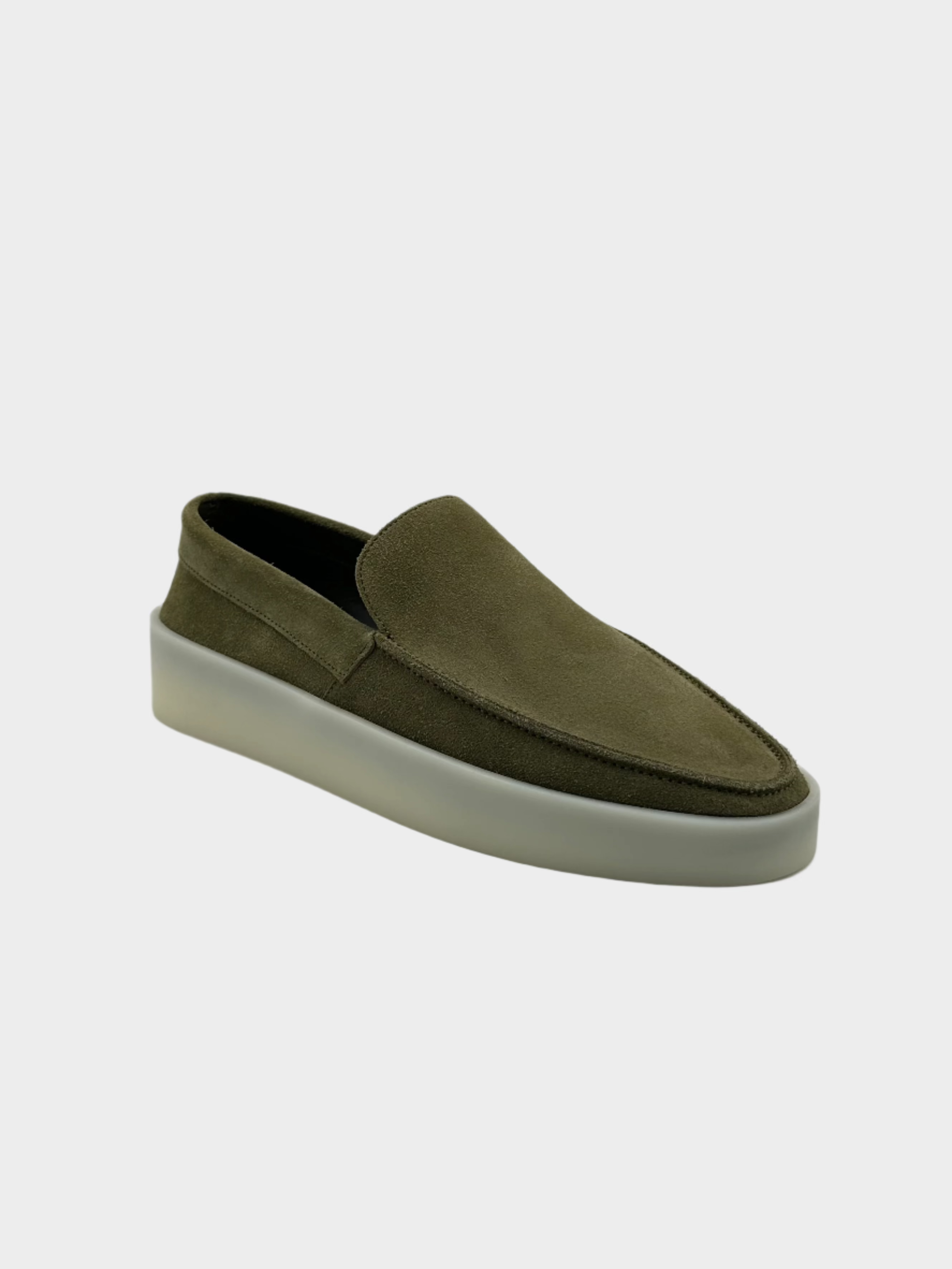 Mocassini The Loafer Verde In Pelle Scamosciata