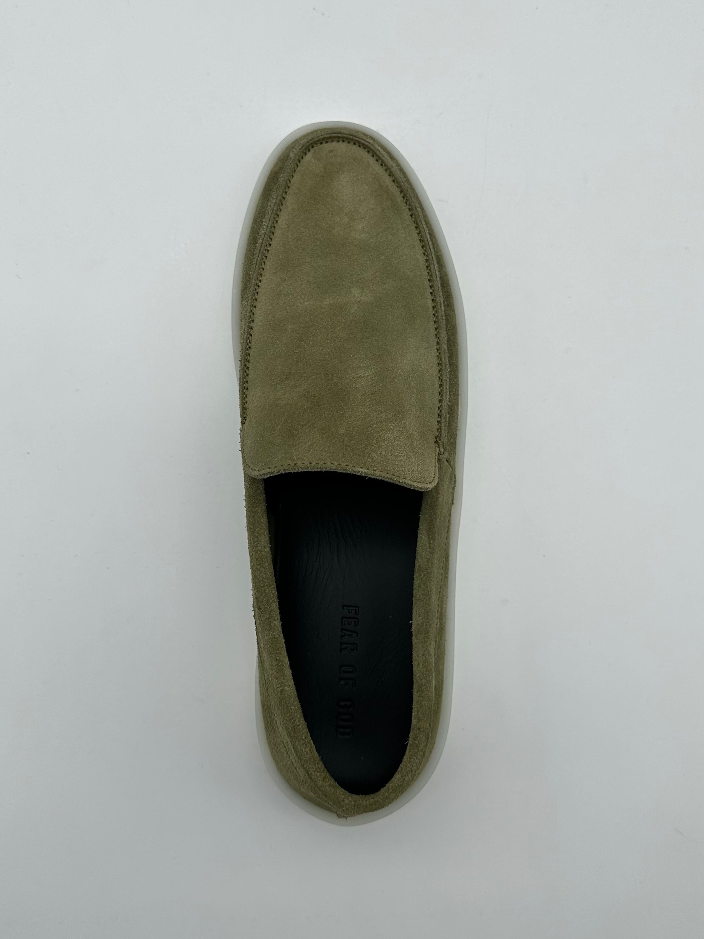 Mocassini The Loafer Verde In Pelle Scamosciata