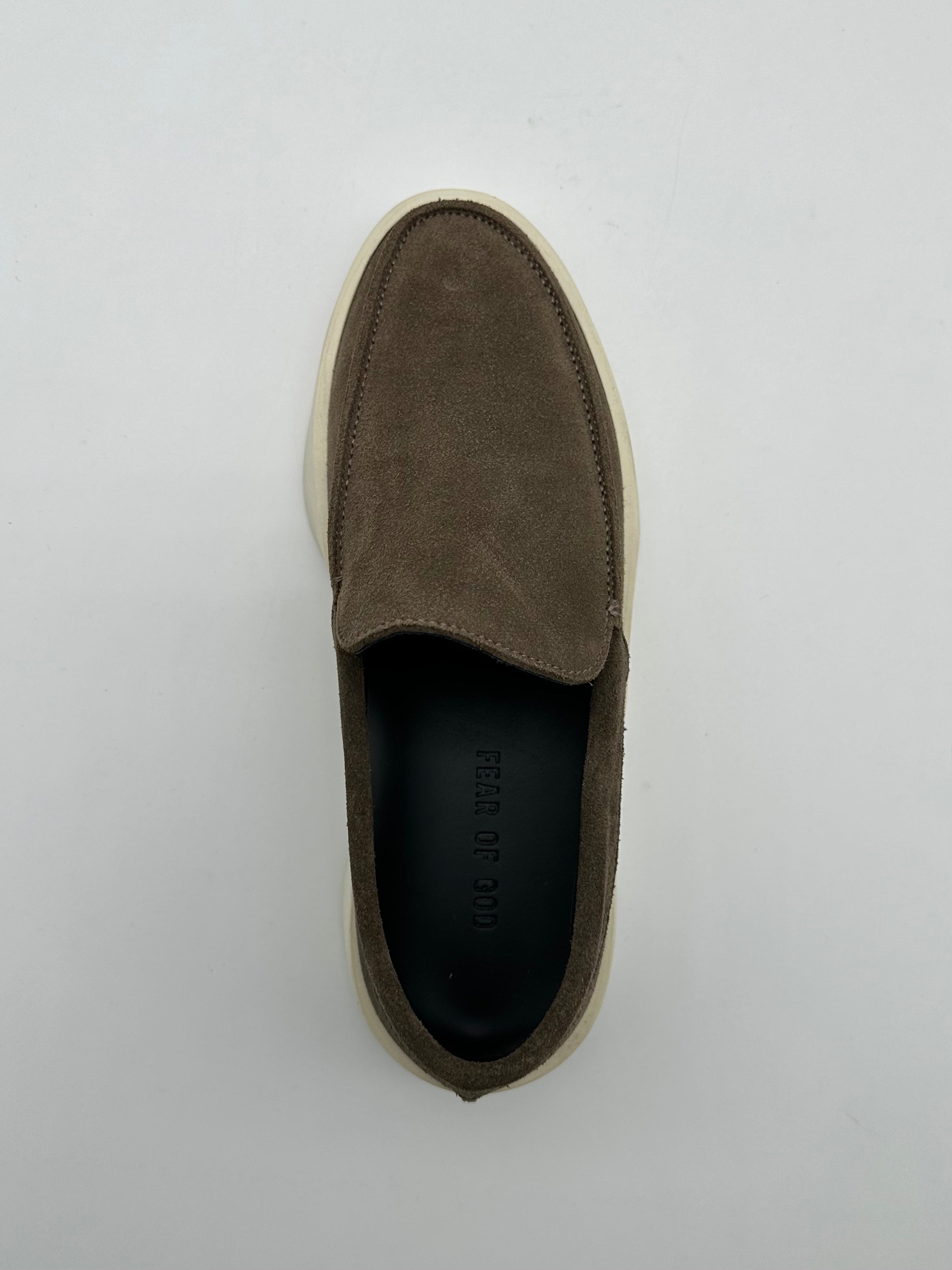 Mocassini The Loafer Taupe In Pelle Scamosciata