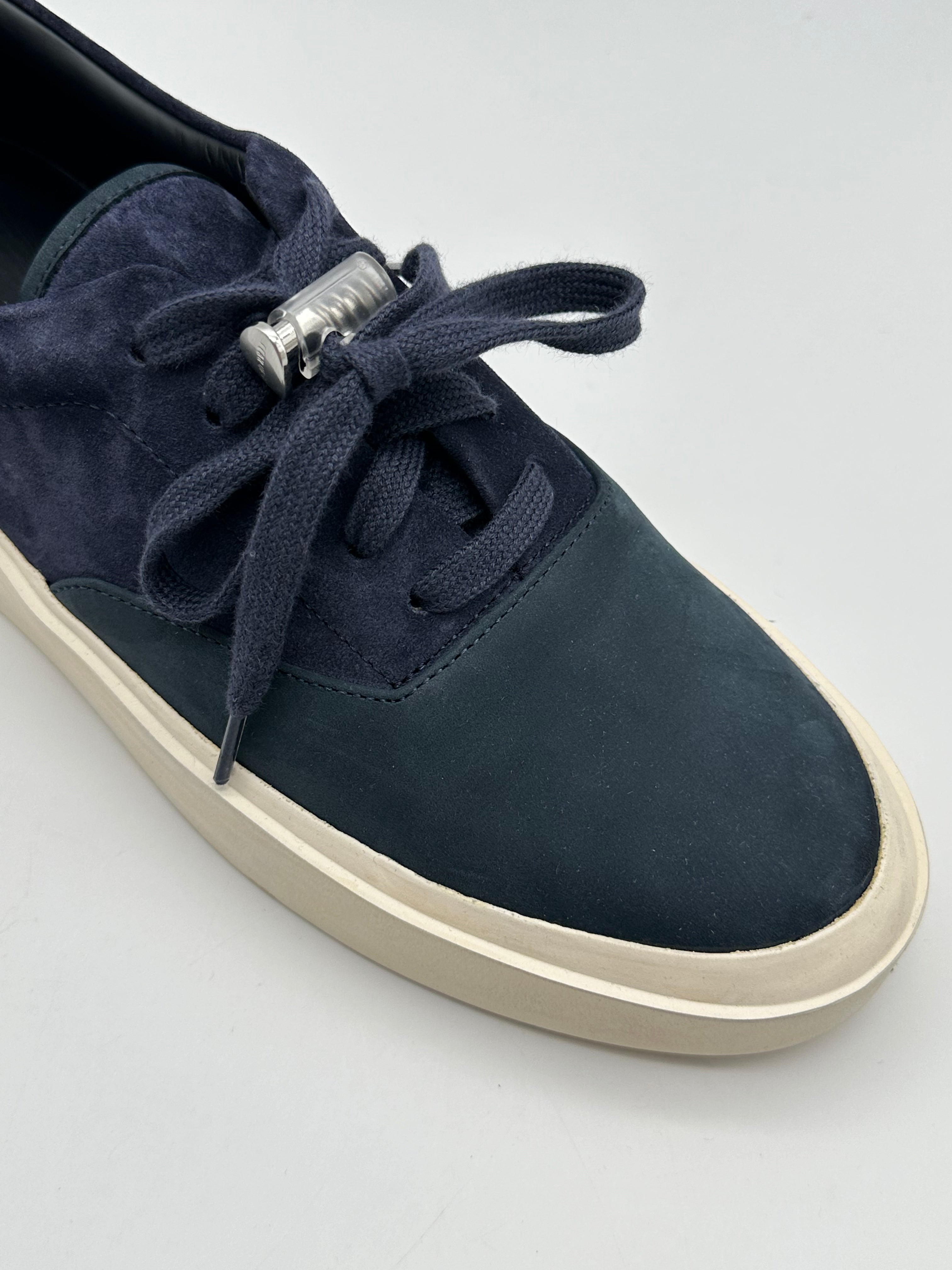 Sneaker 101 Lace Up Navy In Suede Con Suola Alta