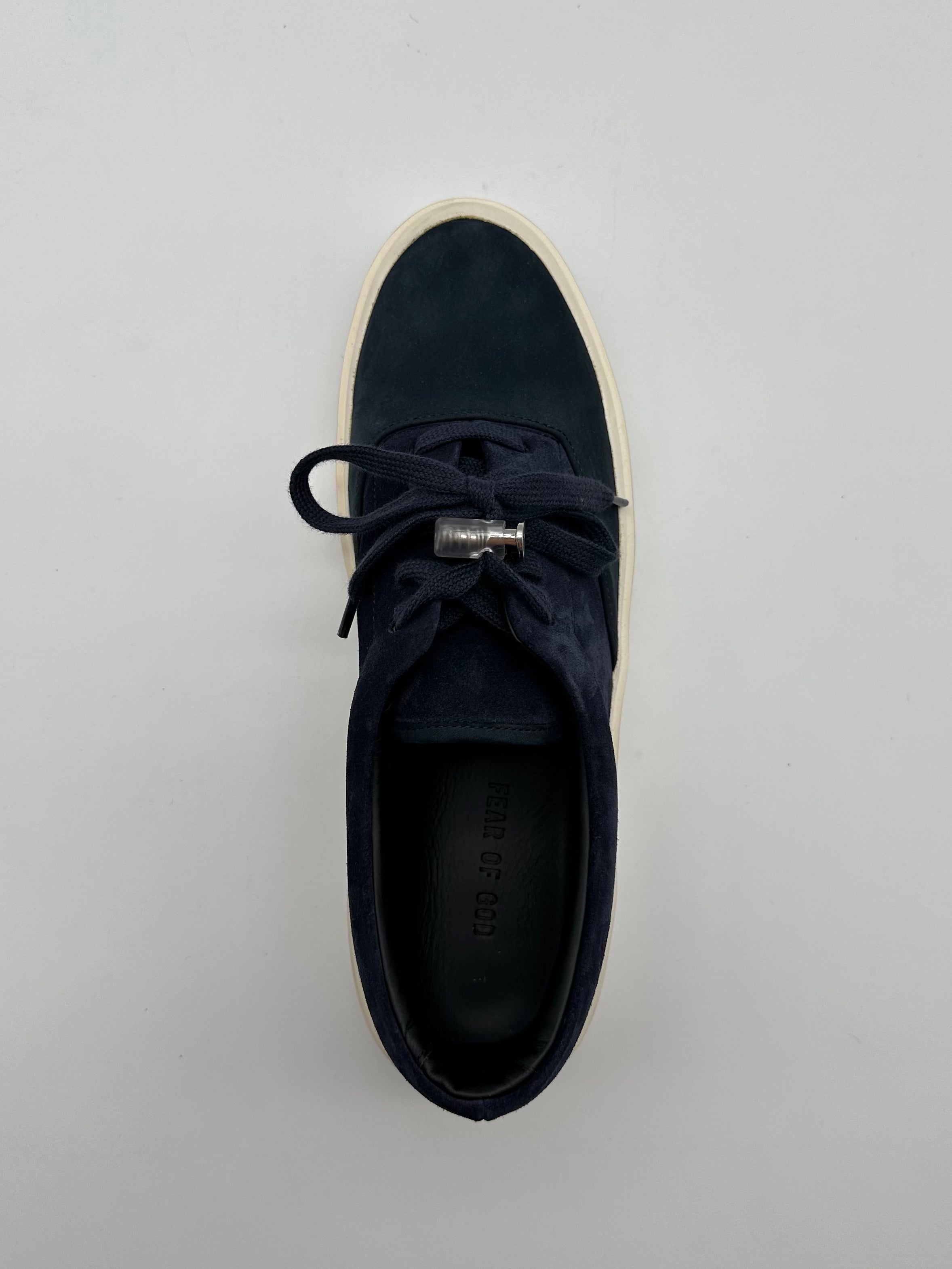 Sneaker 101 Lace Up Navy In Suede Con Suola Alta