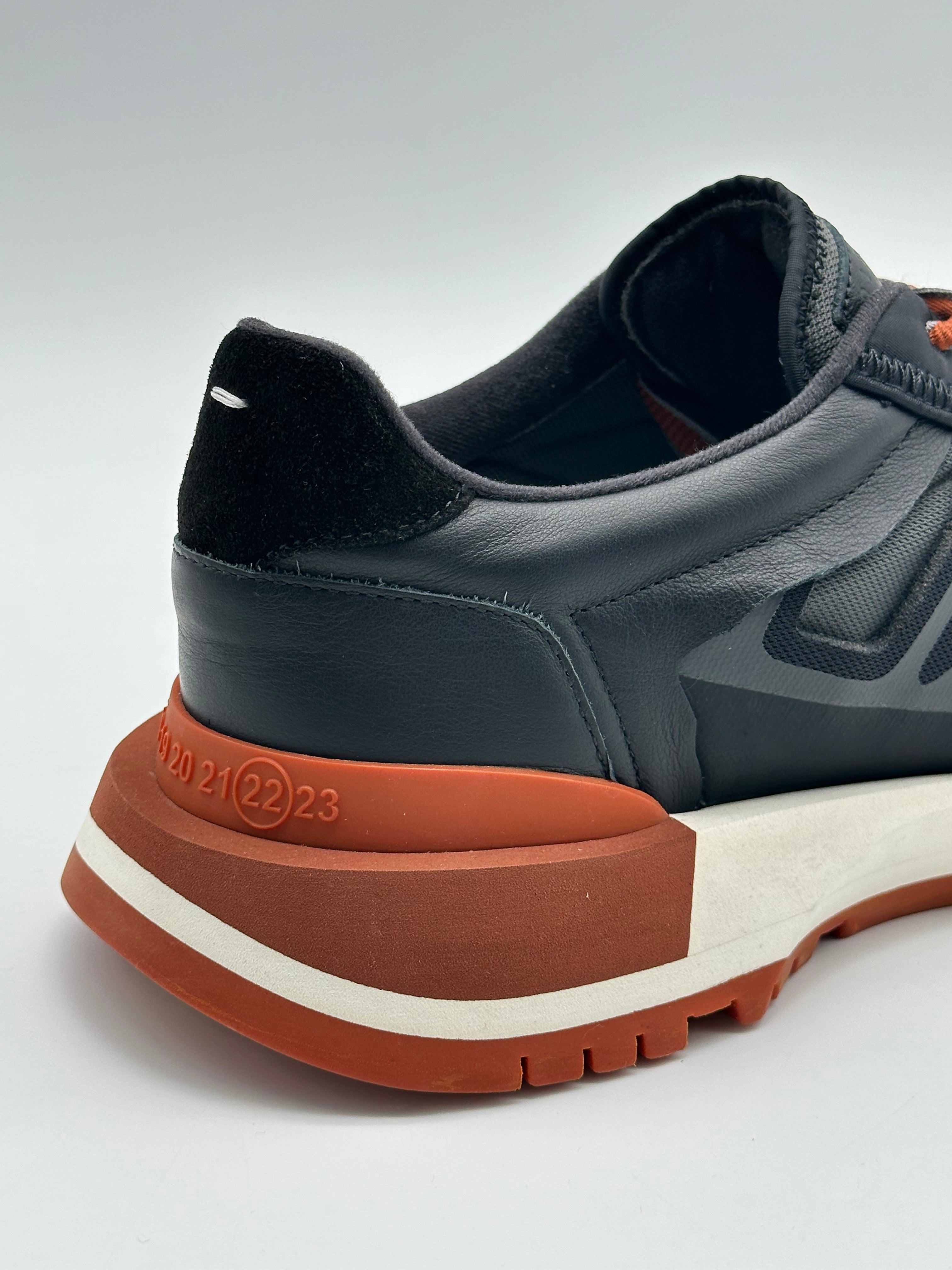 Sneaker Running Style Multimateriale Con Suola Chunky Nero/Ruggine