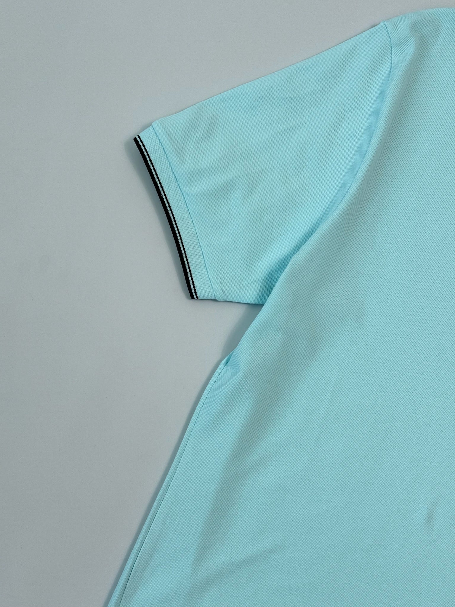 Polo Beverly Hills In Piqué Azzurra Con Profili A Contrasto