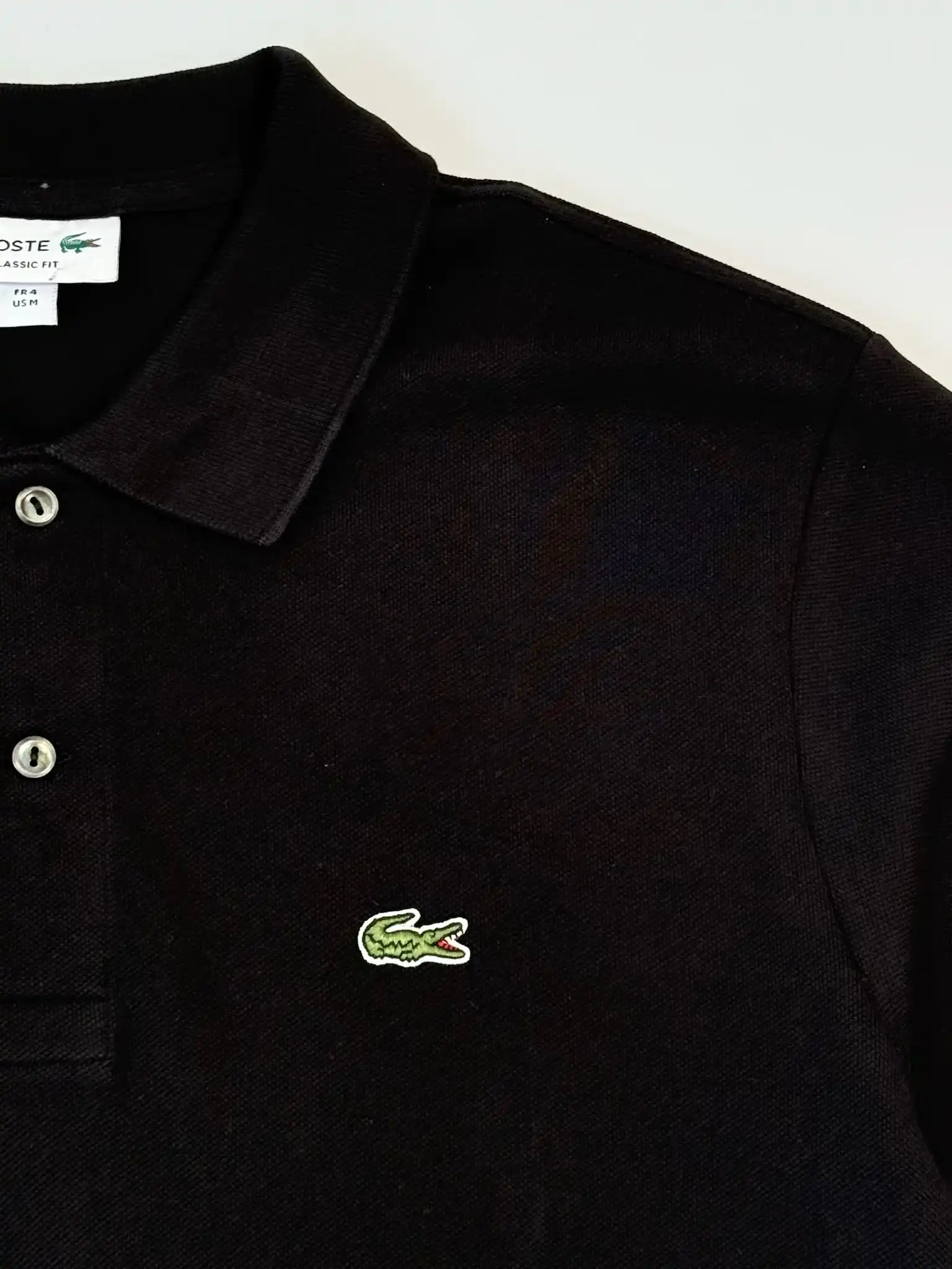 Polo Nera In Cotone Piqué