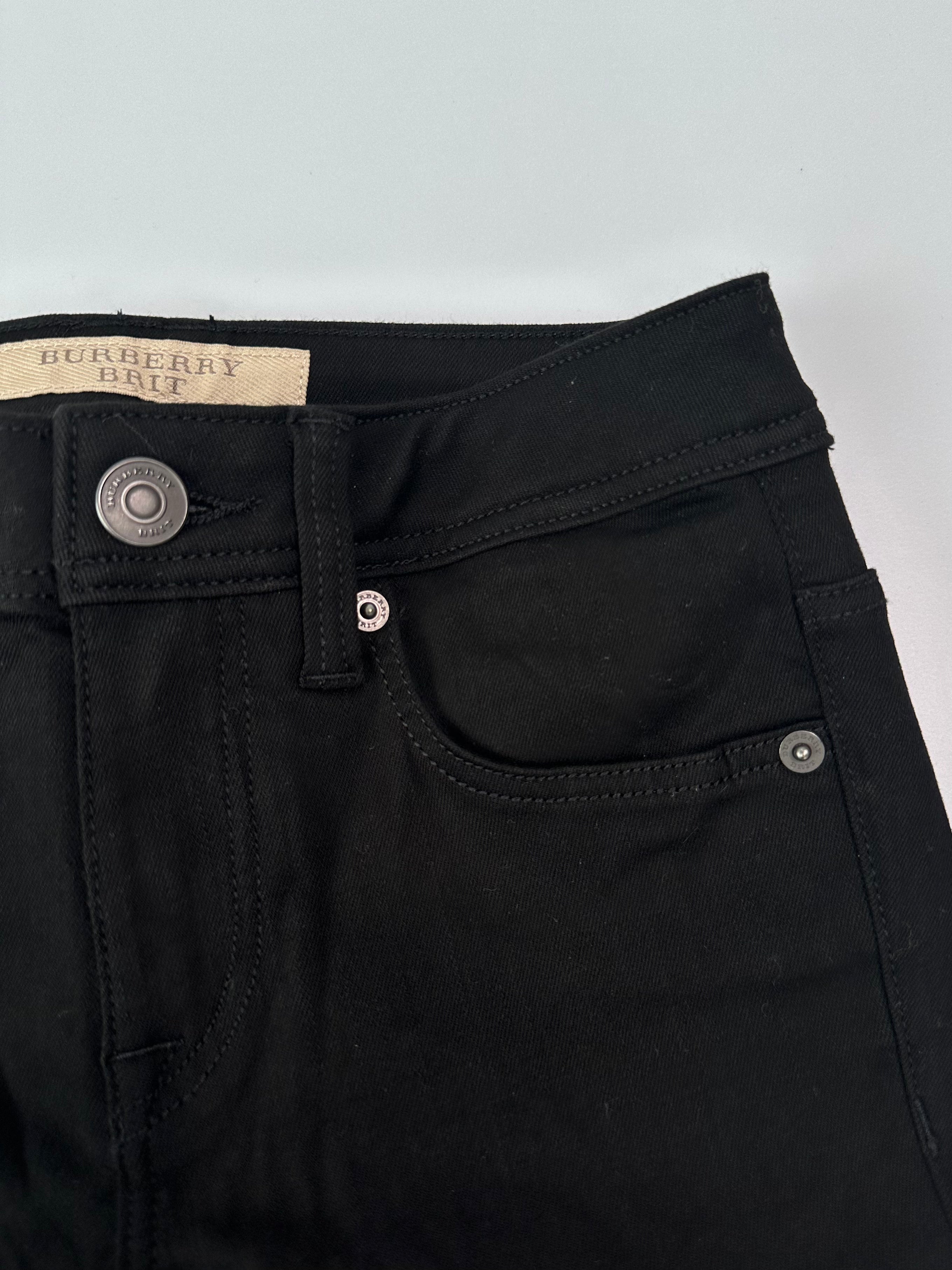 Pantaloni Neri Slim Fit In Denim Stretch
