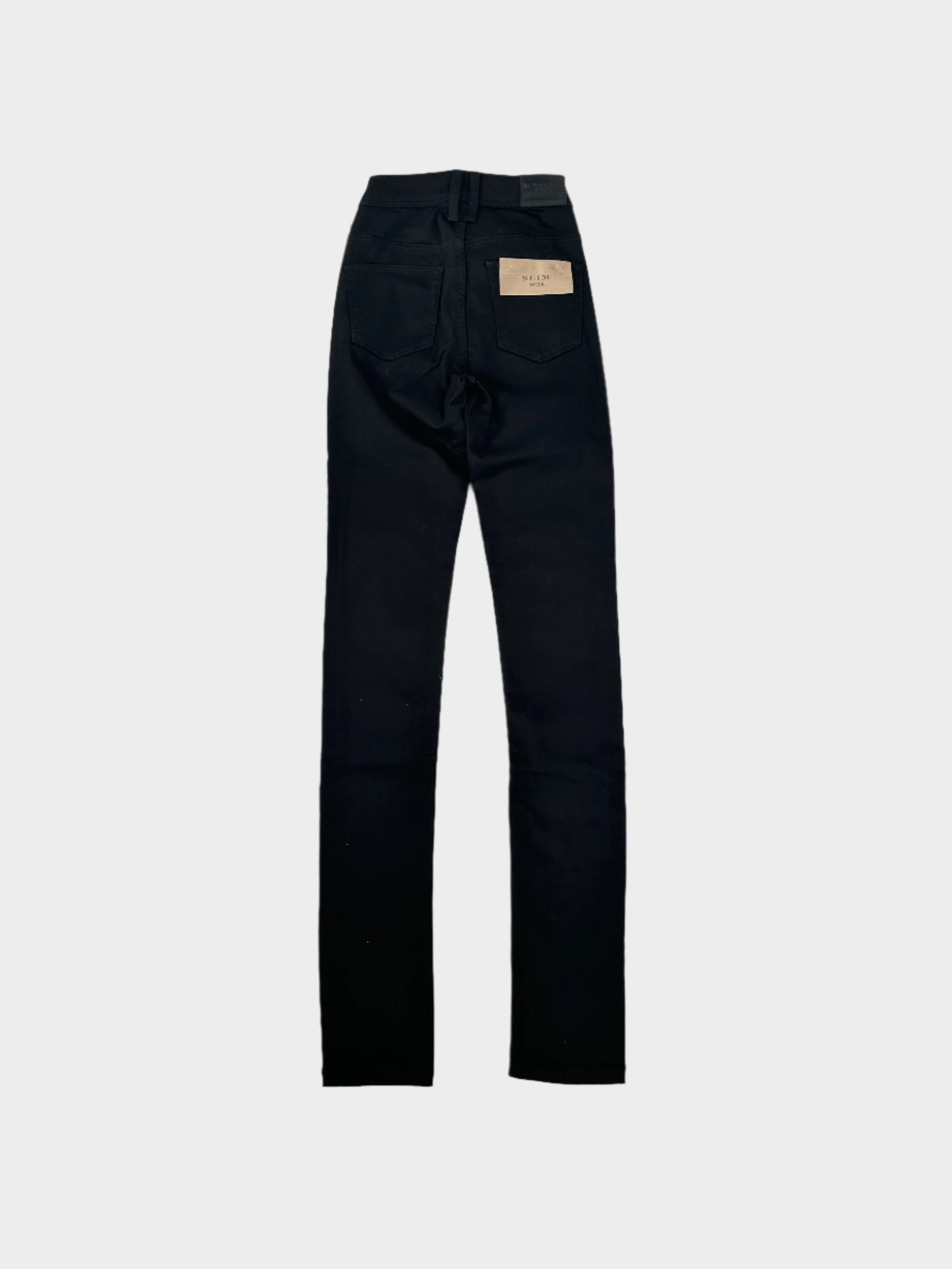 Pantaloni Neri Slim Fit In Denim Stretch