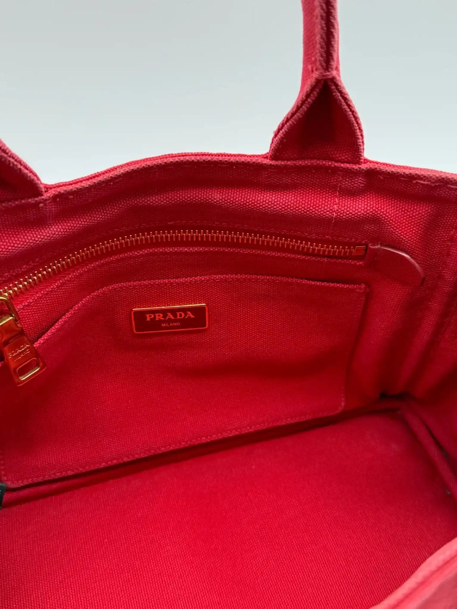Borsa Canvas Canapa Logo Satchel Rossa