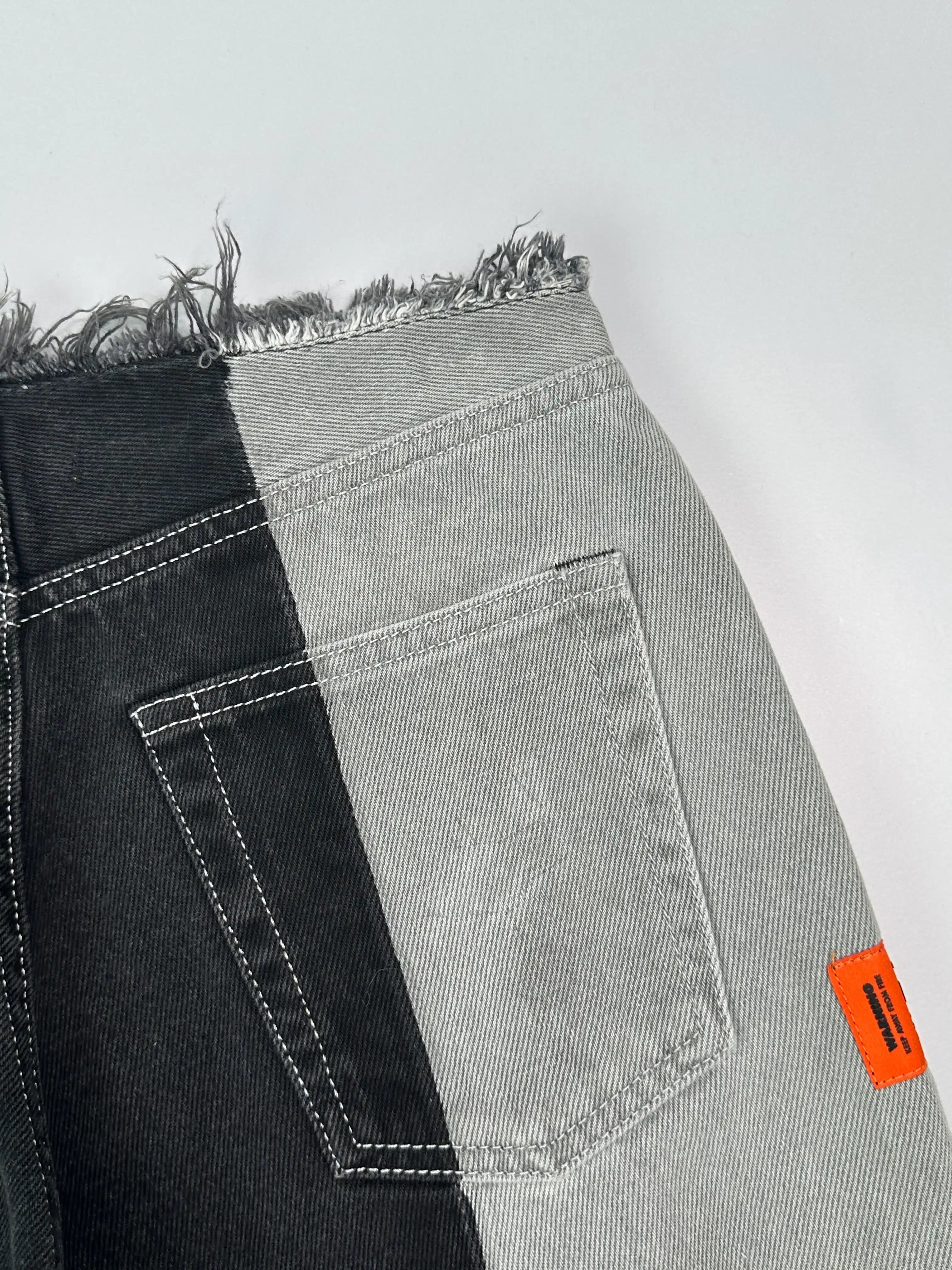 Patchwork Denim Shorts