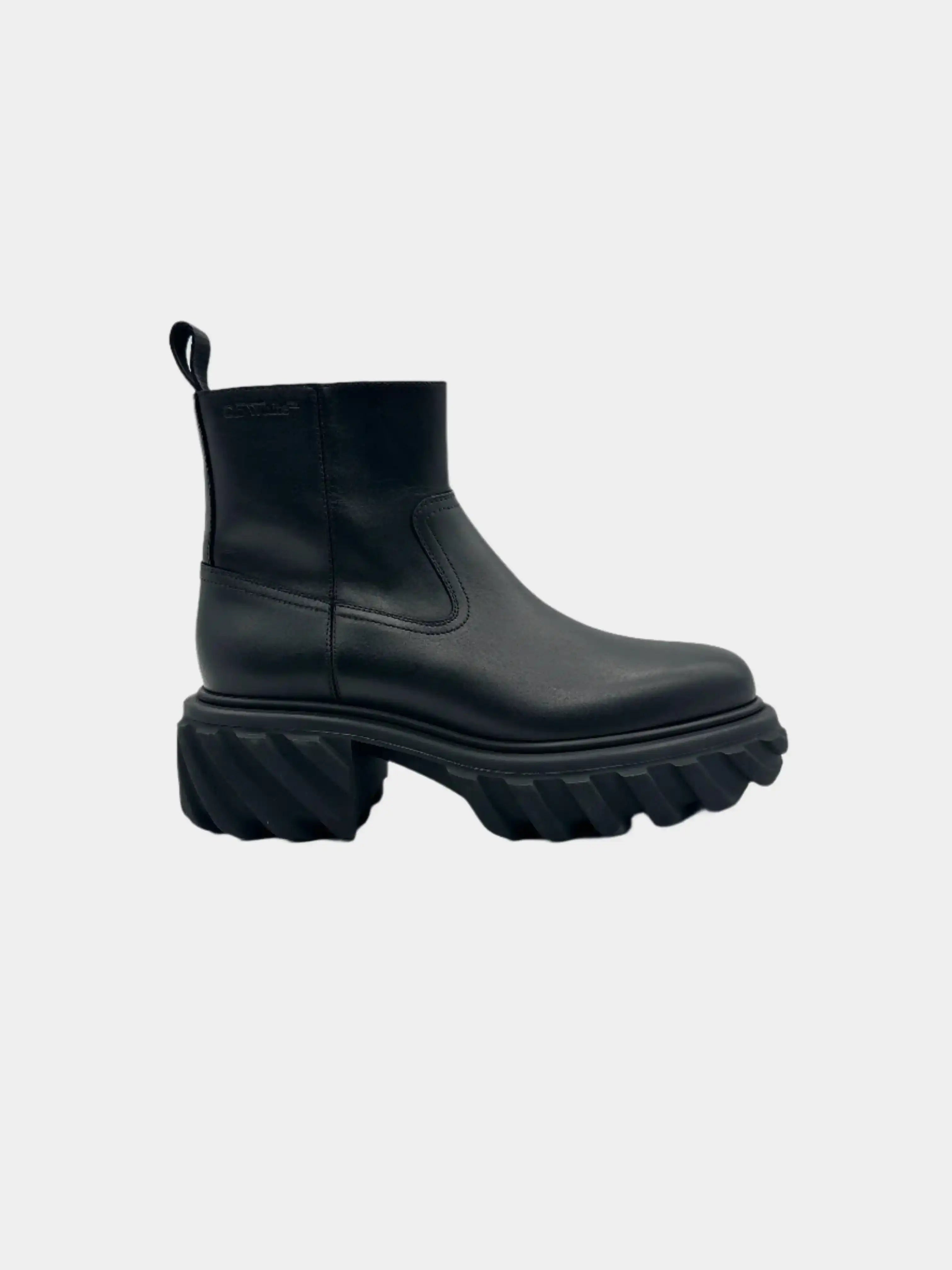 Black Side Zip Ankle Boots