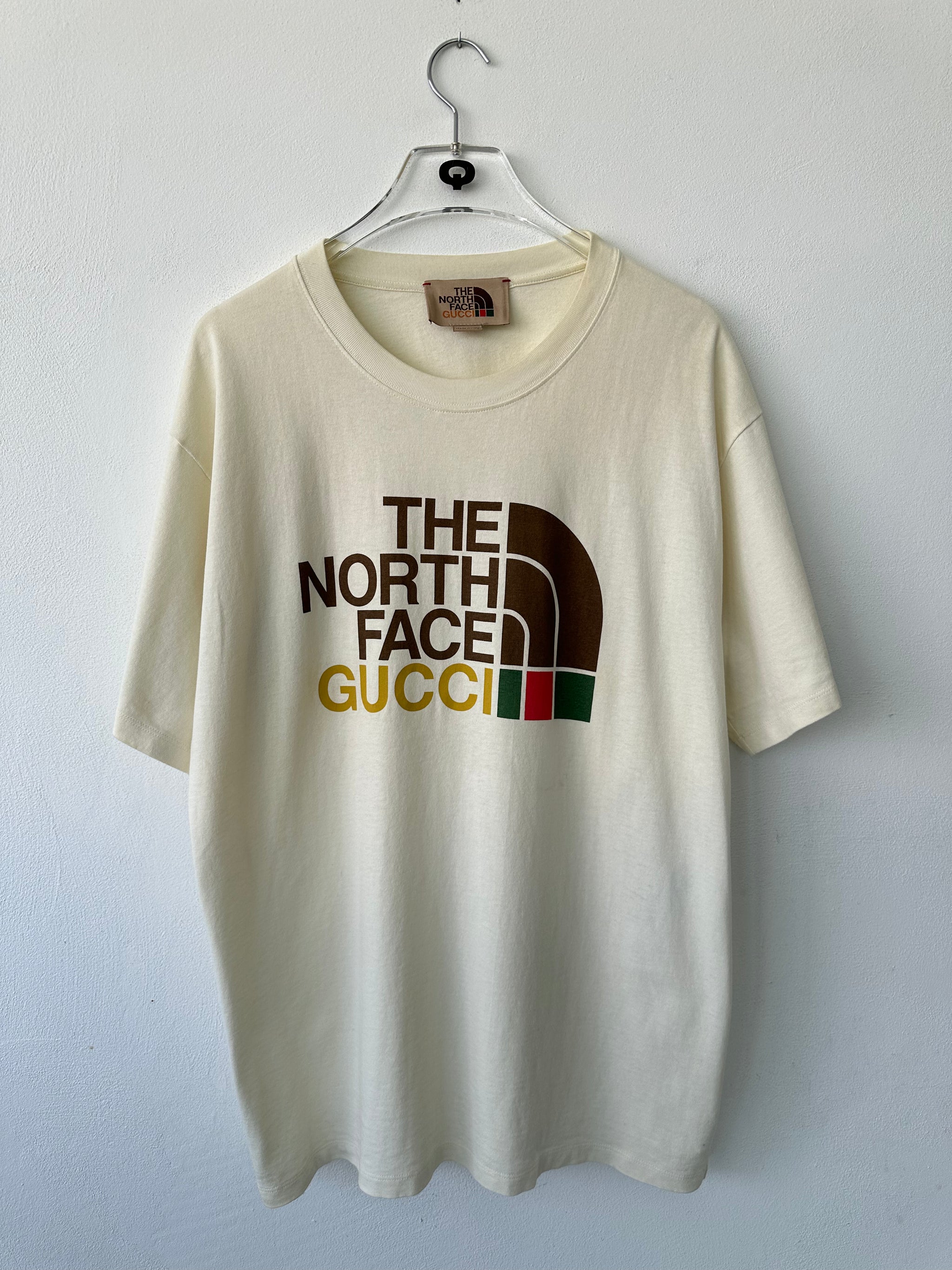 THE NORTH FACE x GUCCI ベージュ Tシャツ（お値下げ不可） GUCCI THE NORTH FACEコラボレーション Tシャツ コットン