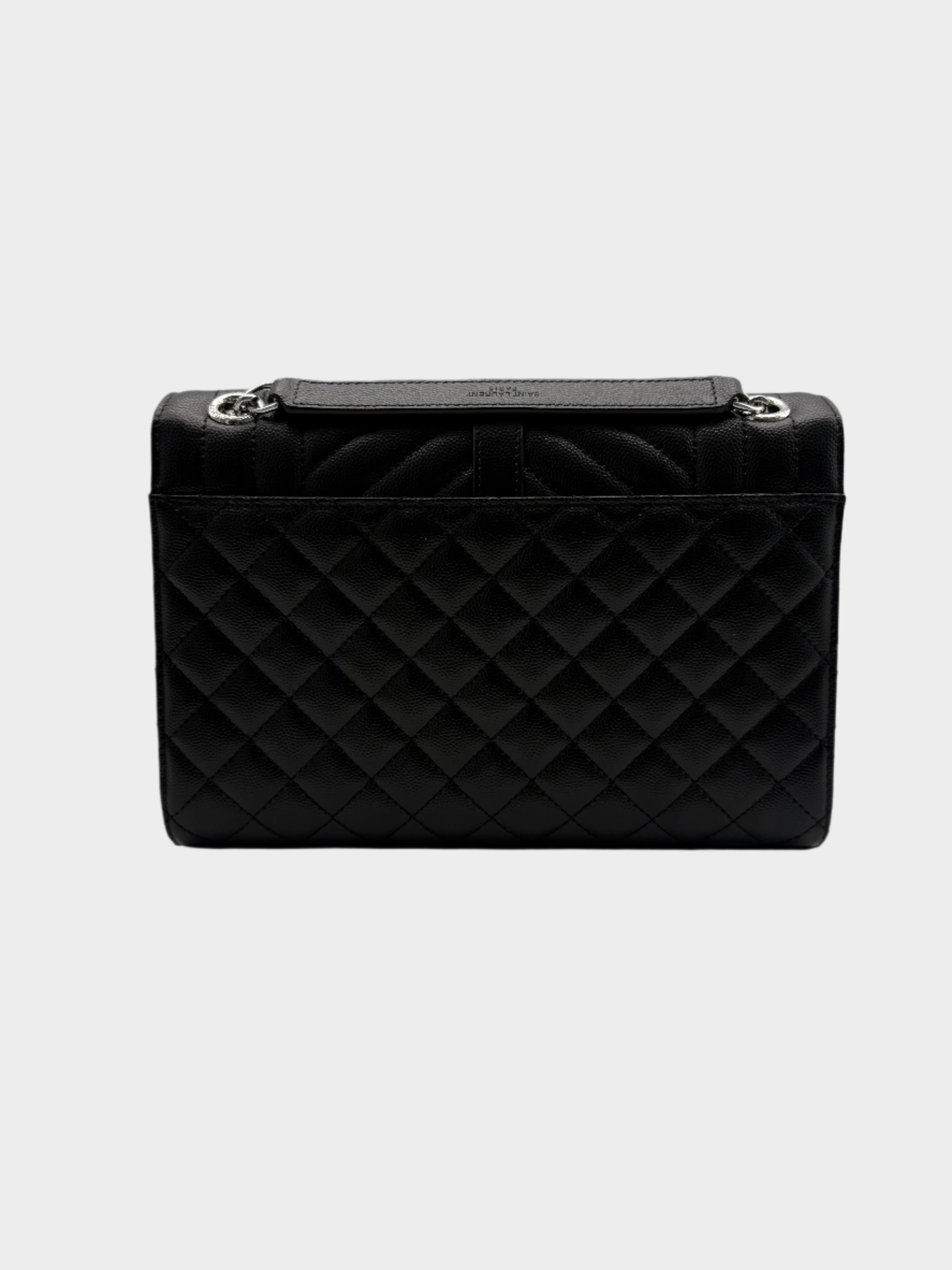 Quilted College Bag With Metallic Logo