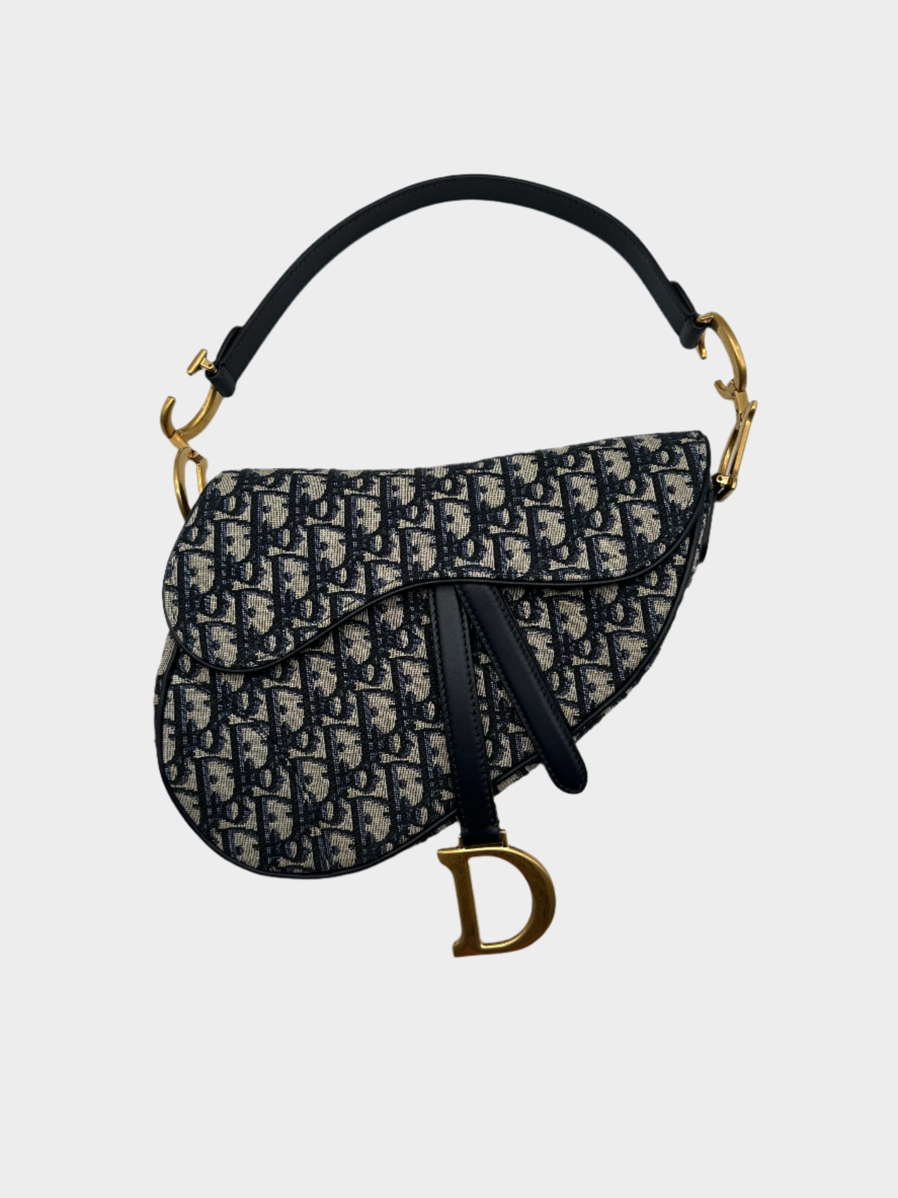 Saddle Bag In Oblique Jacquard Blue
