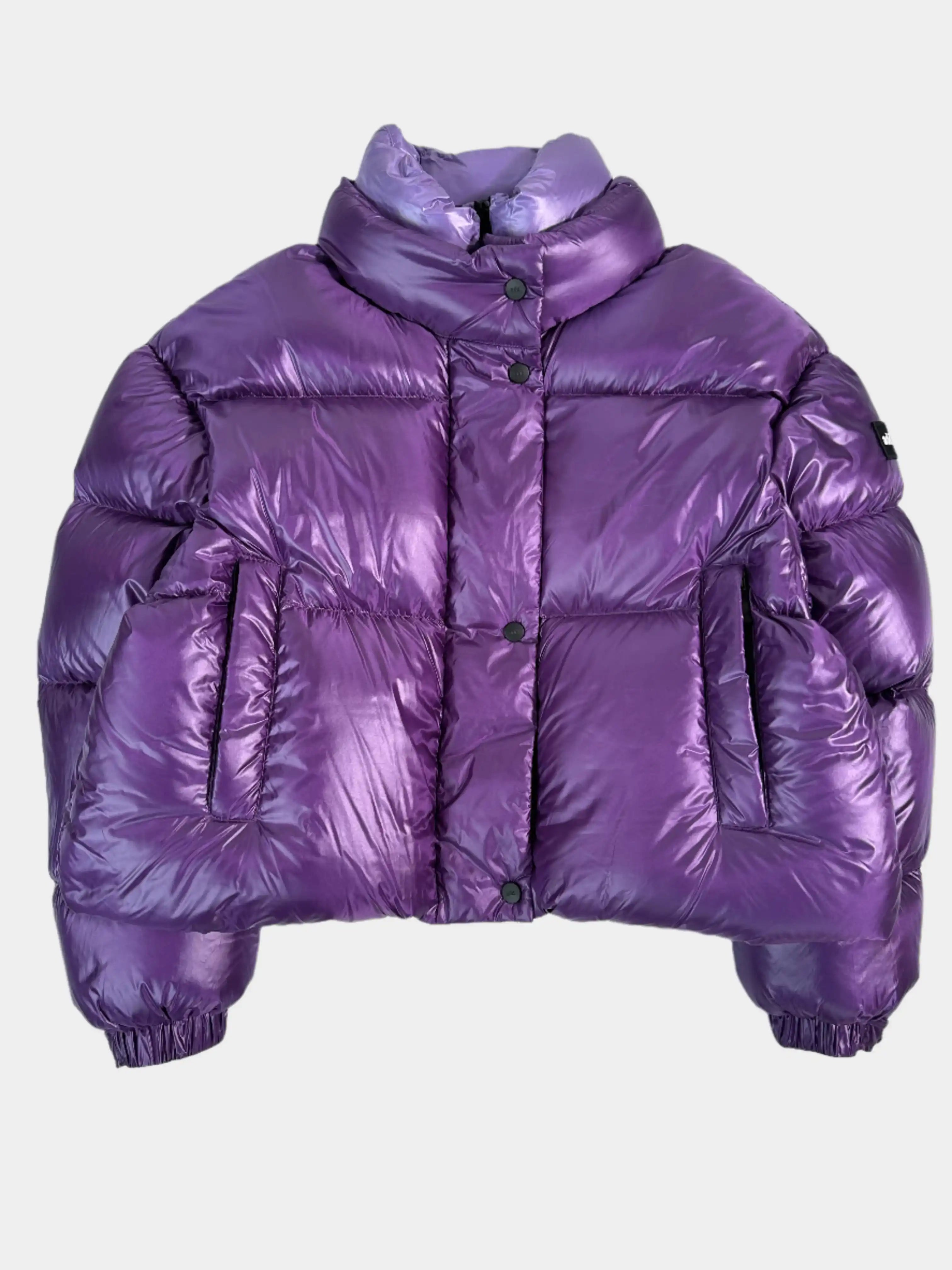 Piumino corto viola
