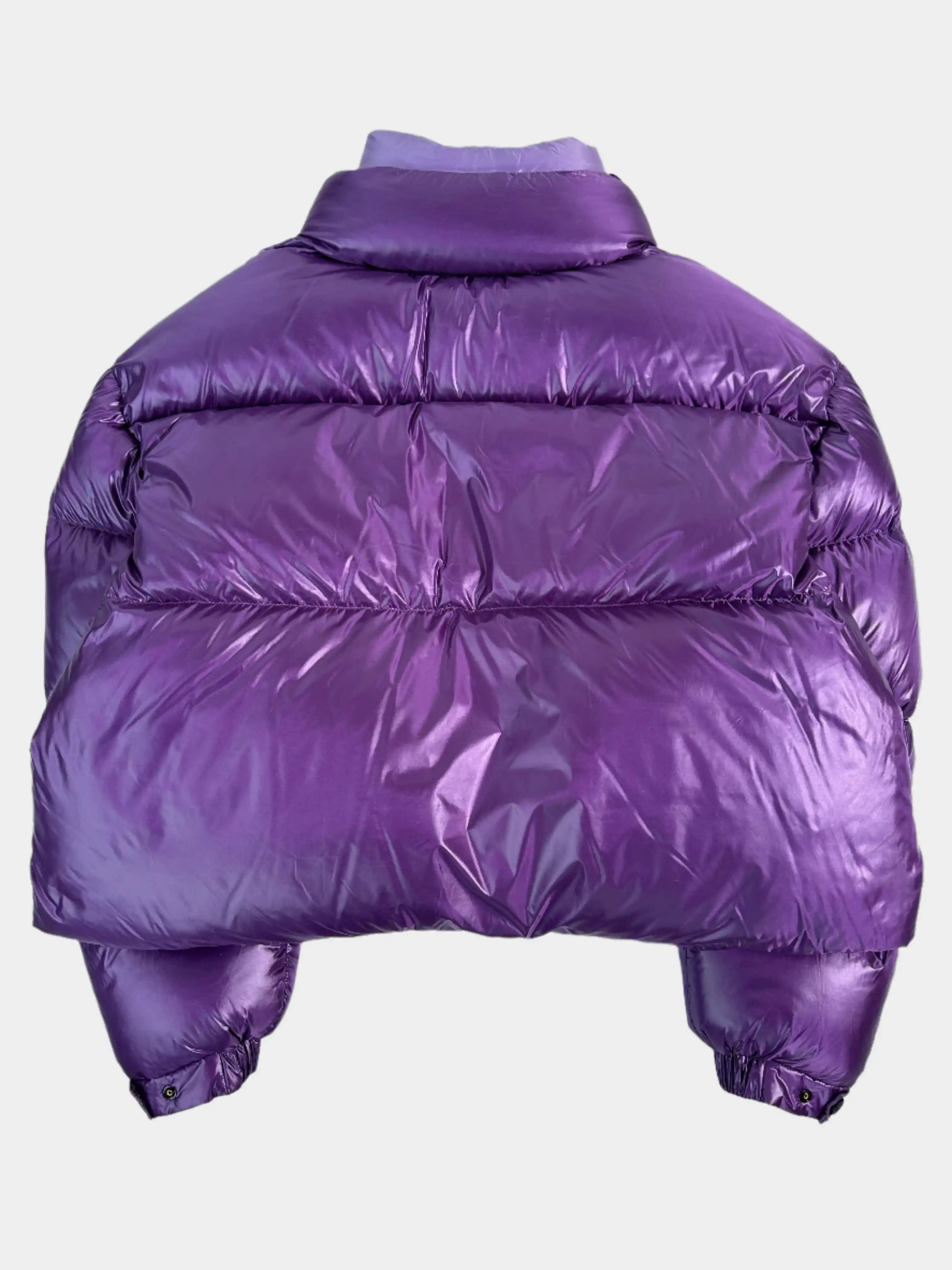 Piumino corto viola
