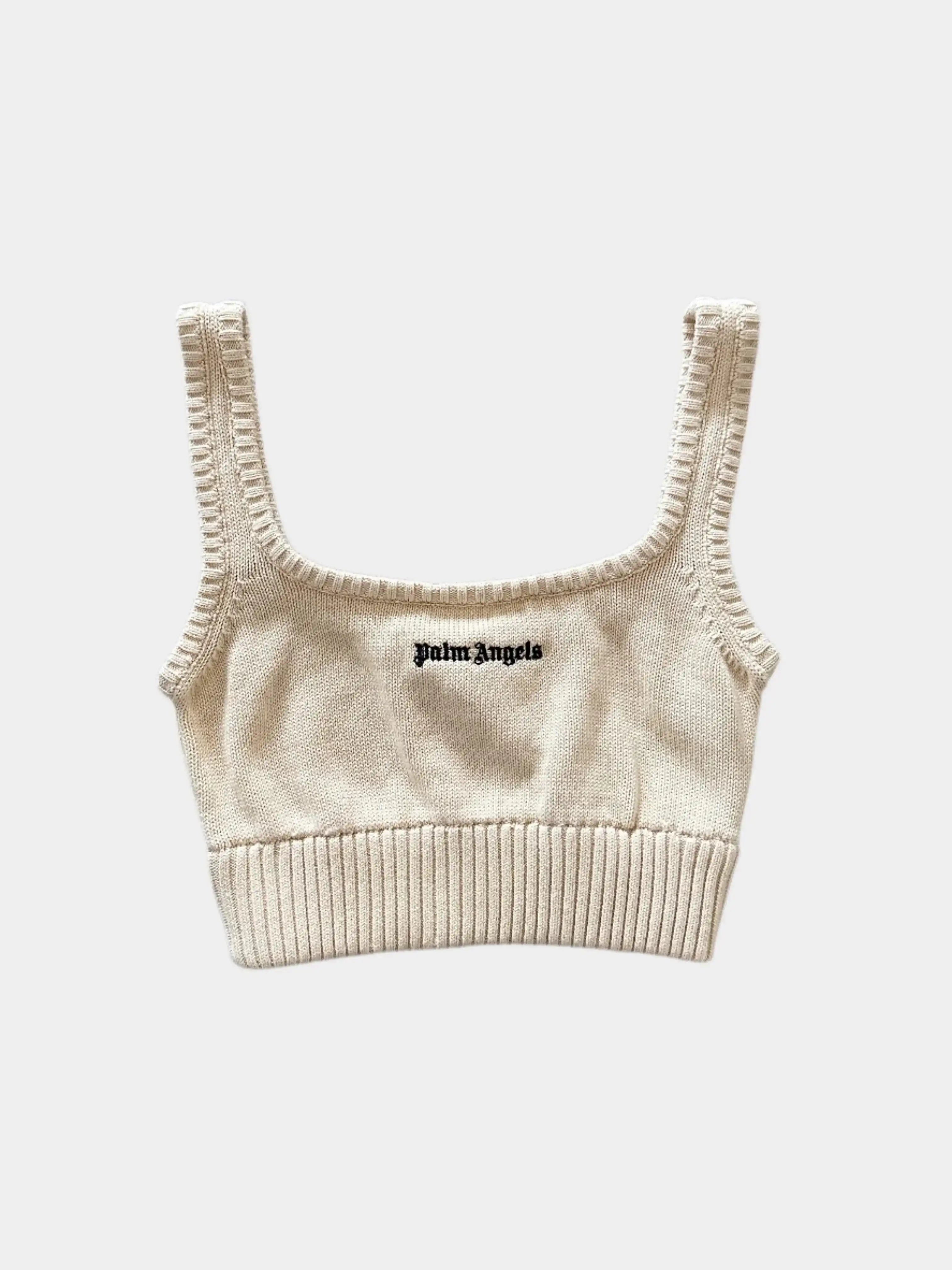 White Knitted Tank Top