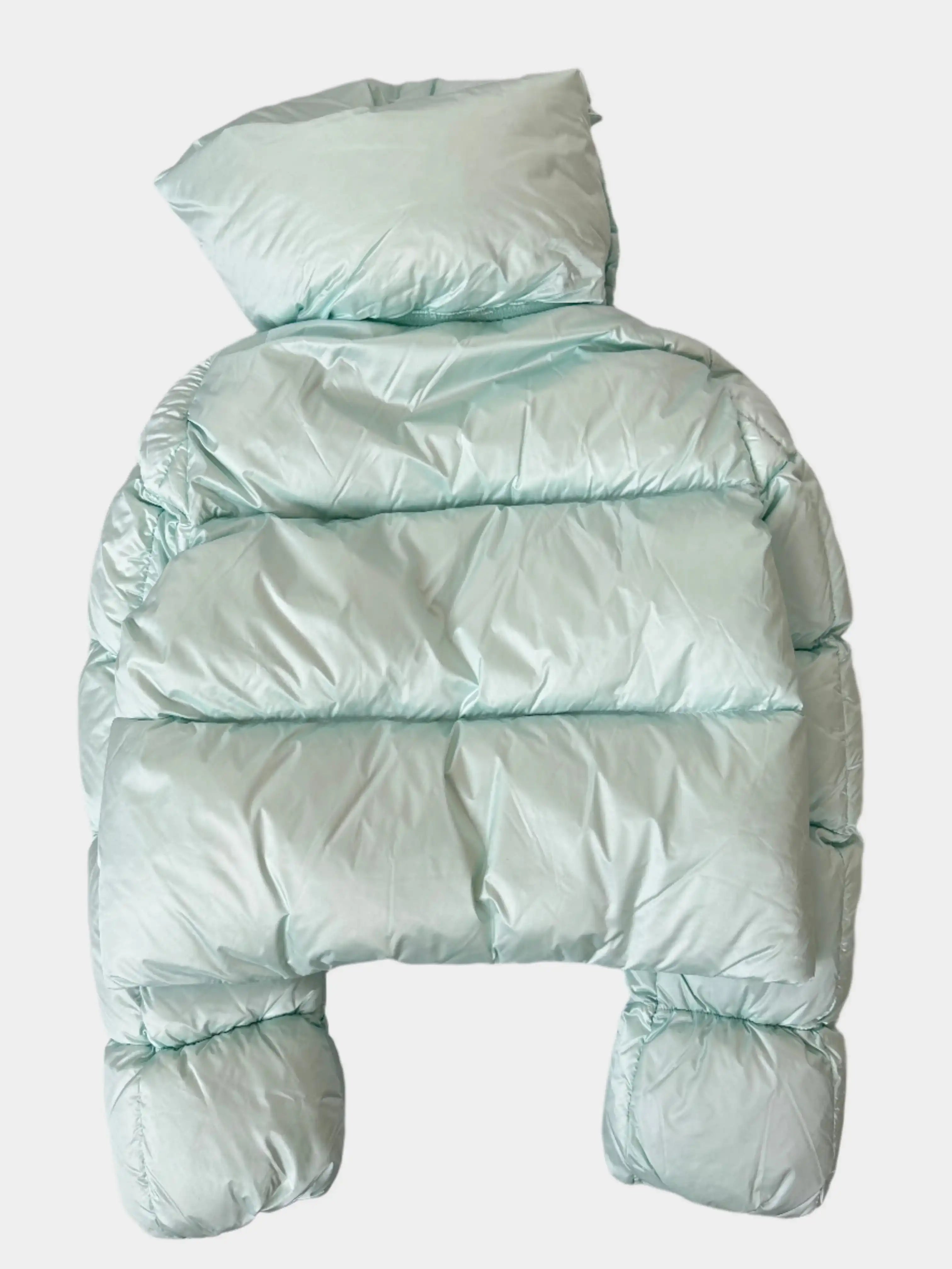 Piumino imbottito azzurro chiaro