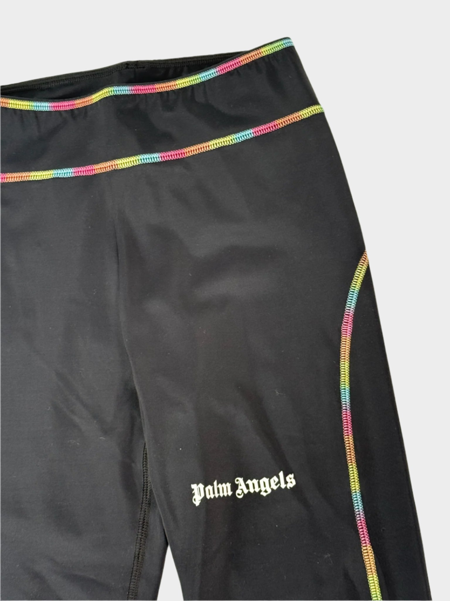 Leggings Neri Con Profili Arcobaleno
