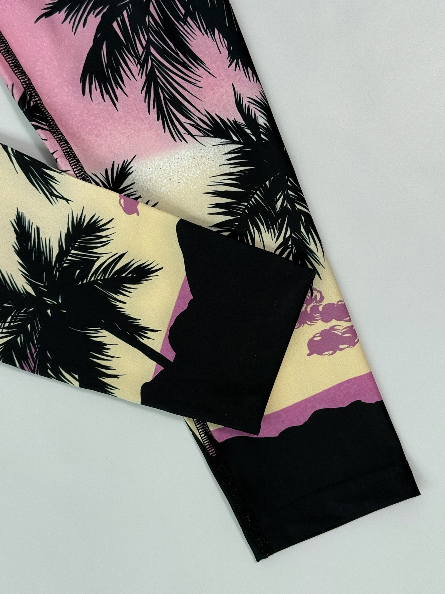 Leggings Viola Sunset Con Palme