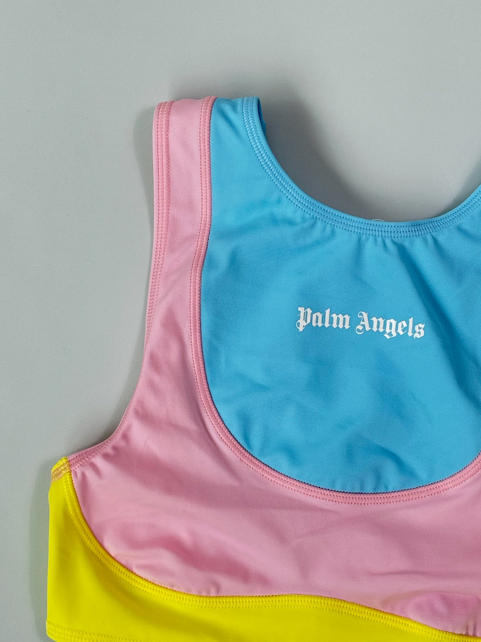 Top Sportivo Multicolor Con Logo Bianco