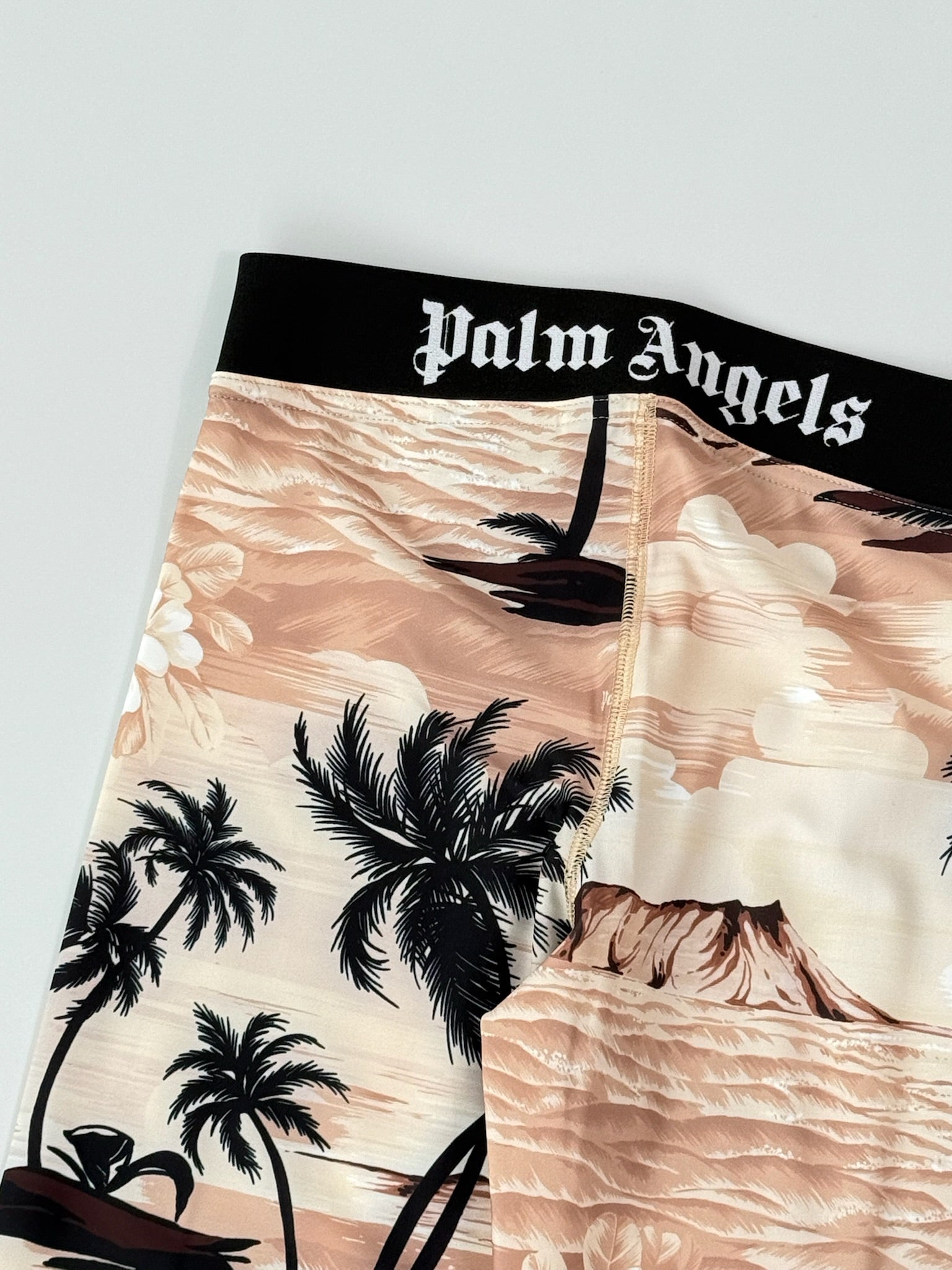Leggings Beige Con Stampa Tropicale