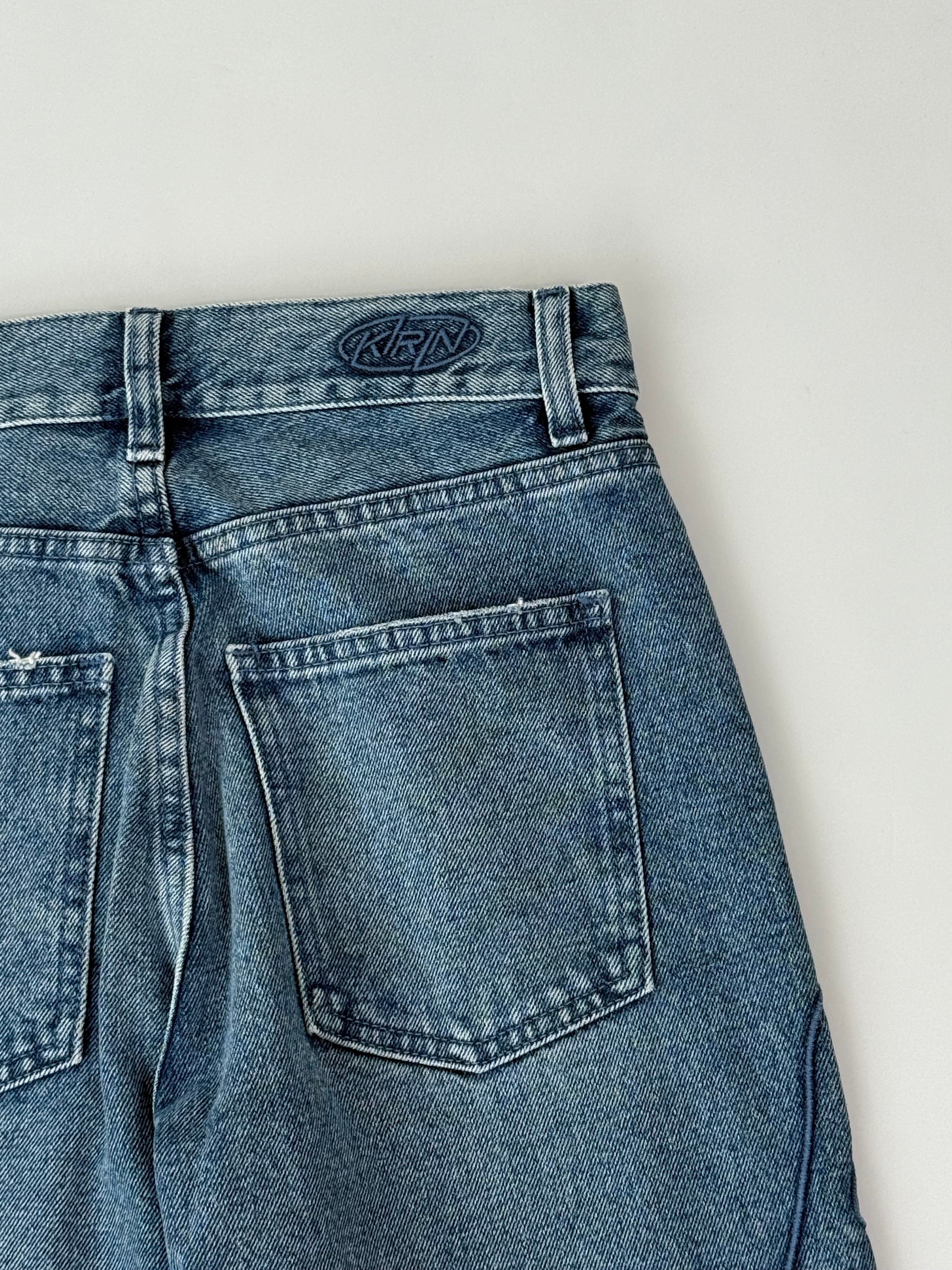 Jeans Blu Con Ricamo Triple Faces