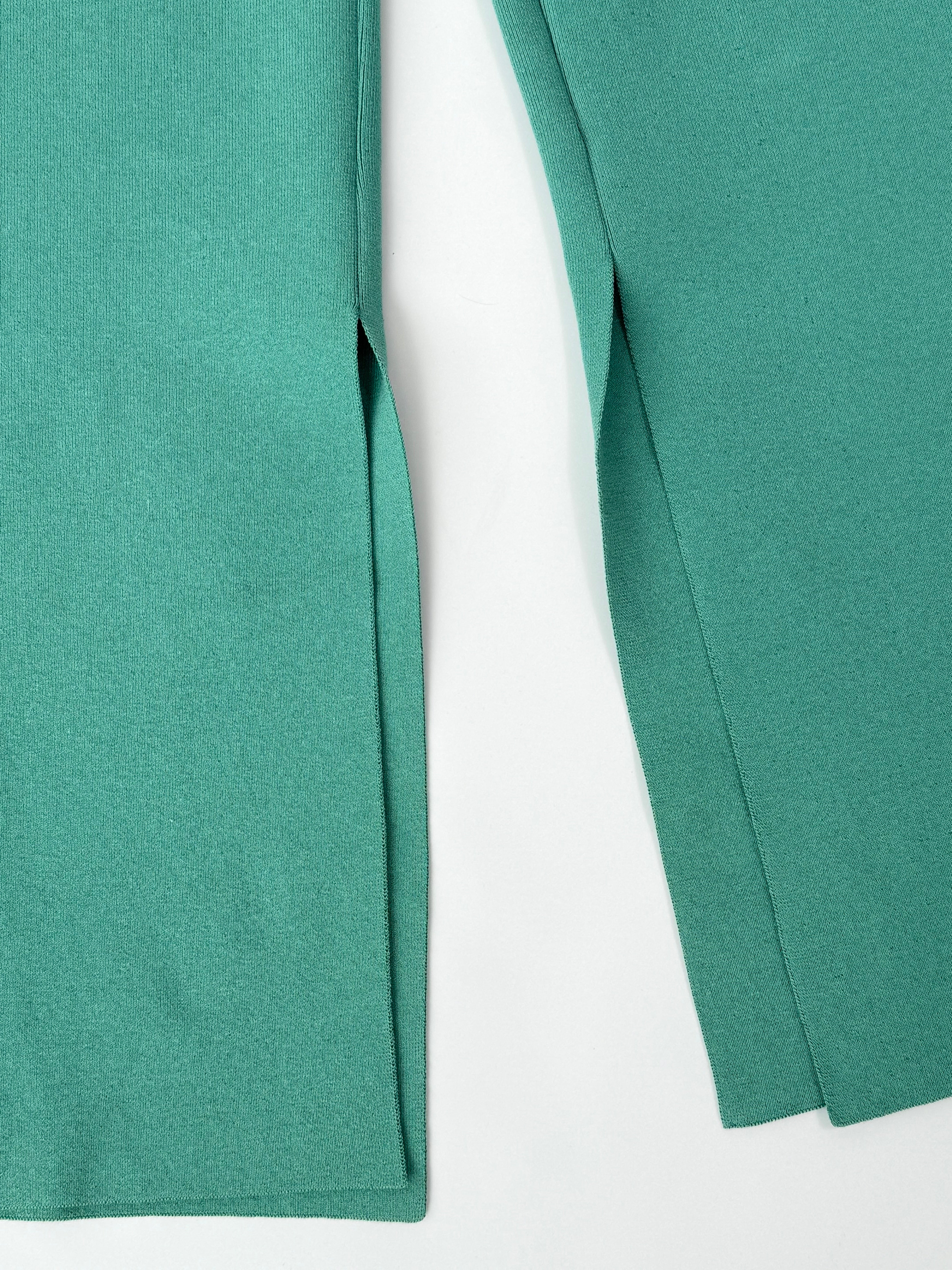 Pantaloni Verdi In Maglia Con Vita Elasticizzata Fucsia