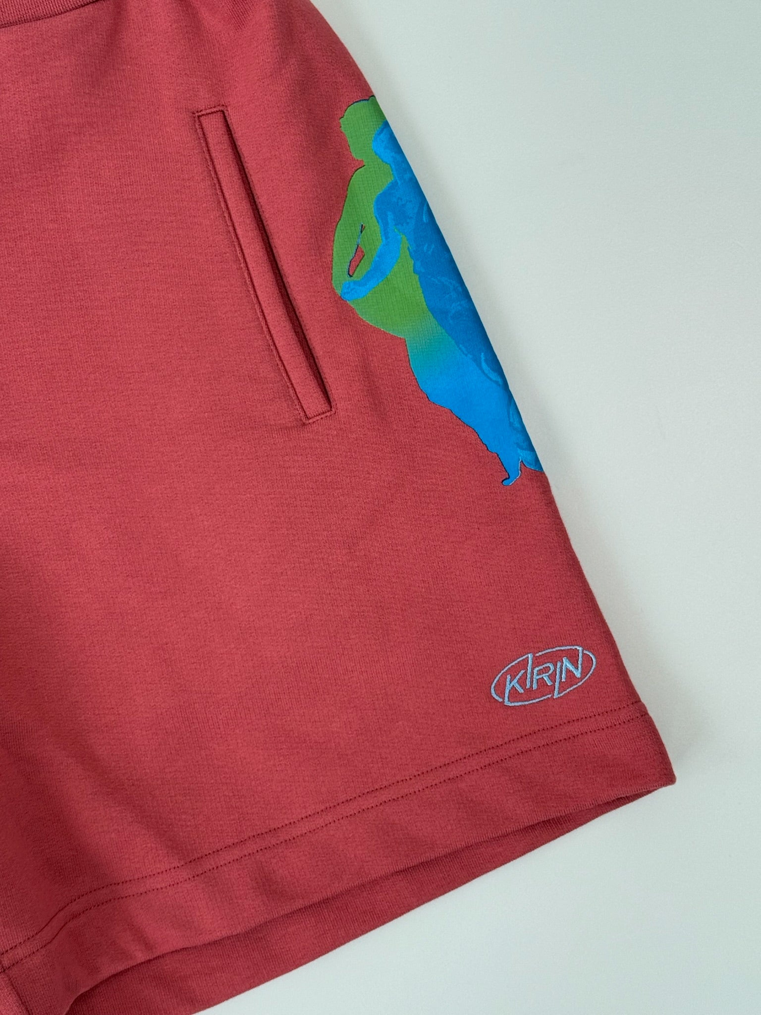 Shorts Mattone In Felpa Con Stampa Muses Fluo