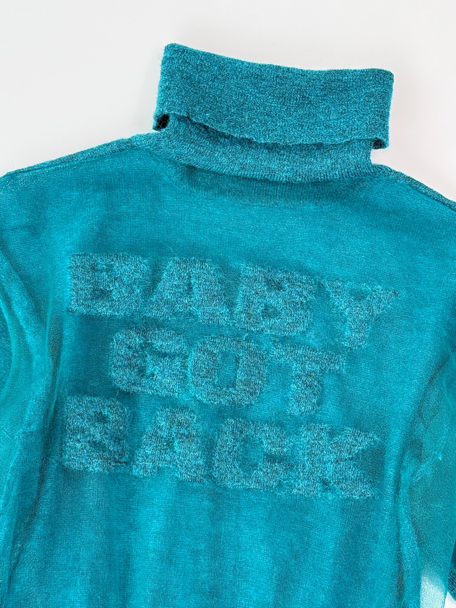 Maglia Verde Baby Got Back Con Collo Alto