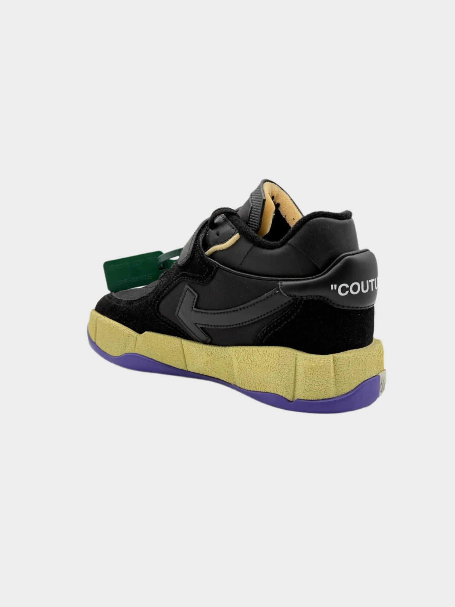 Black Low Top Puzzle Couture Sneakers