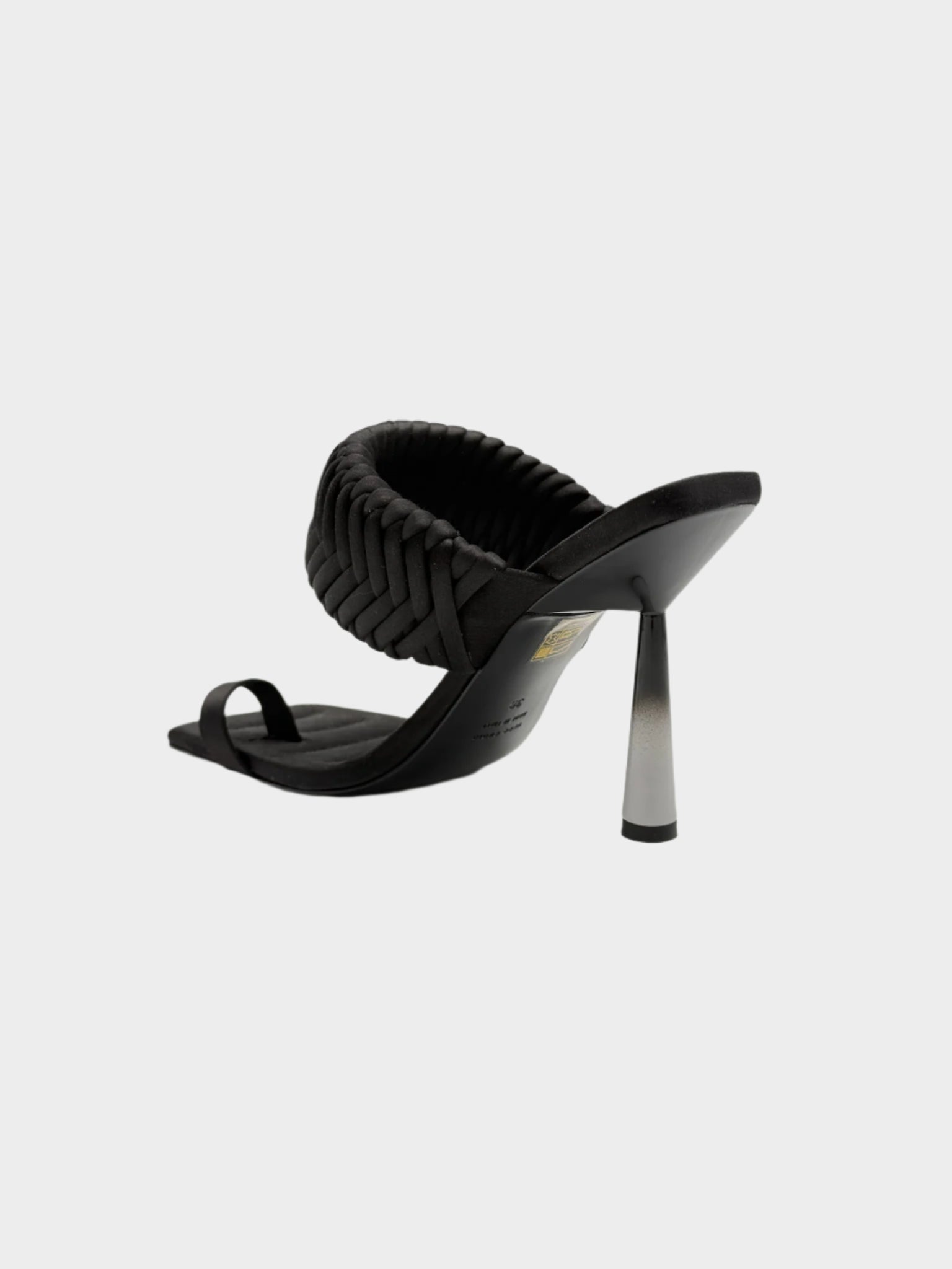 Sandalo Nero In Satin