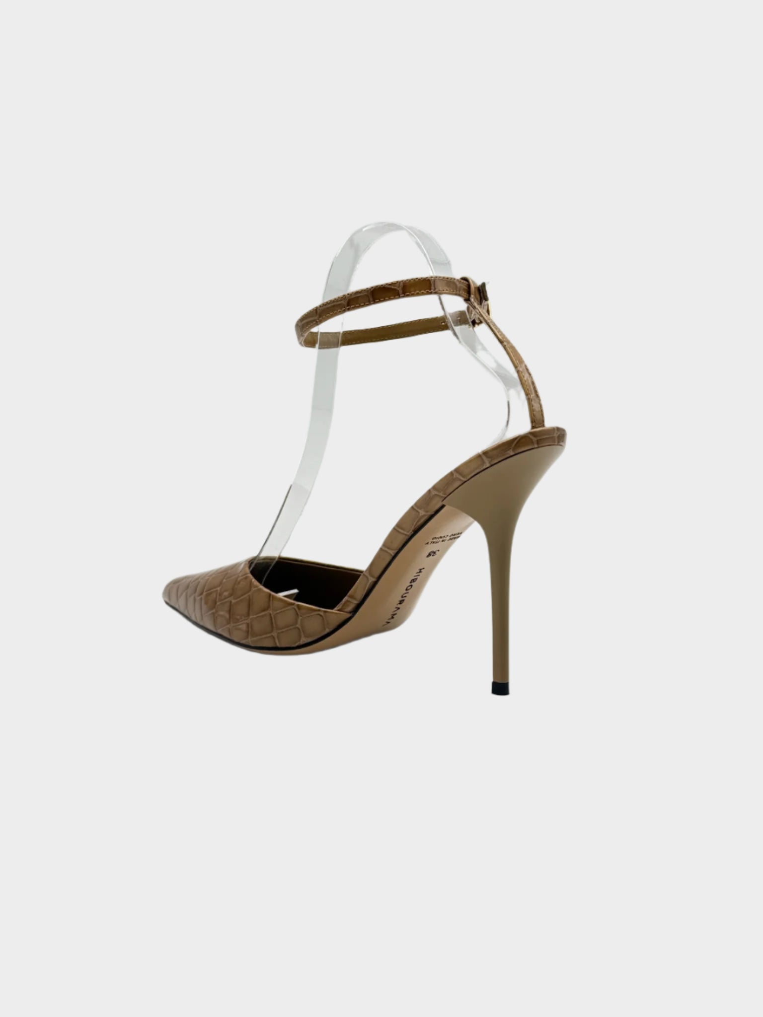 Decolleté beige effetto cocco