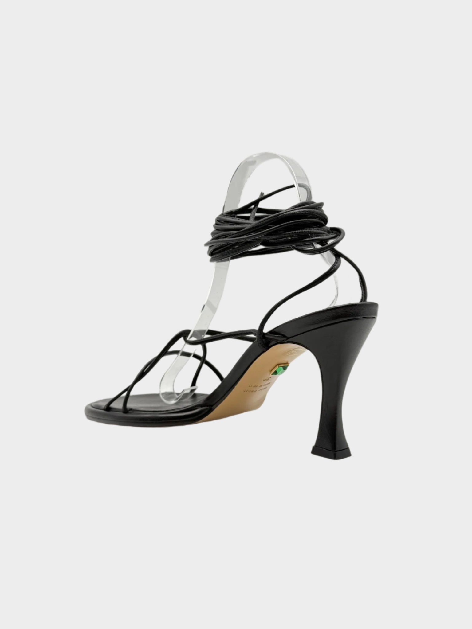 Black Leather Sandals With Laces