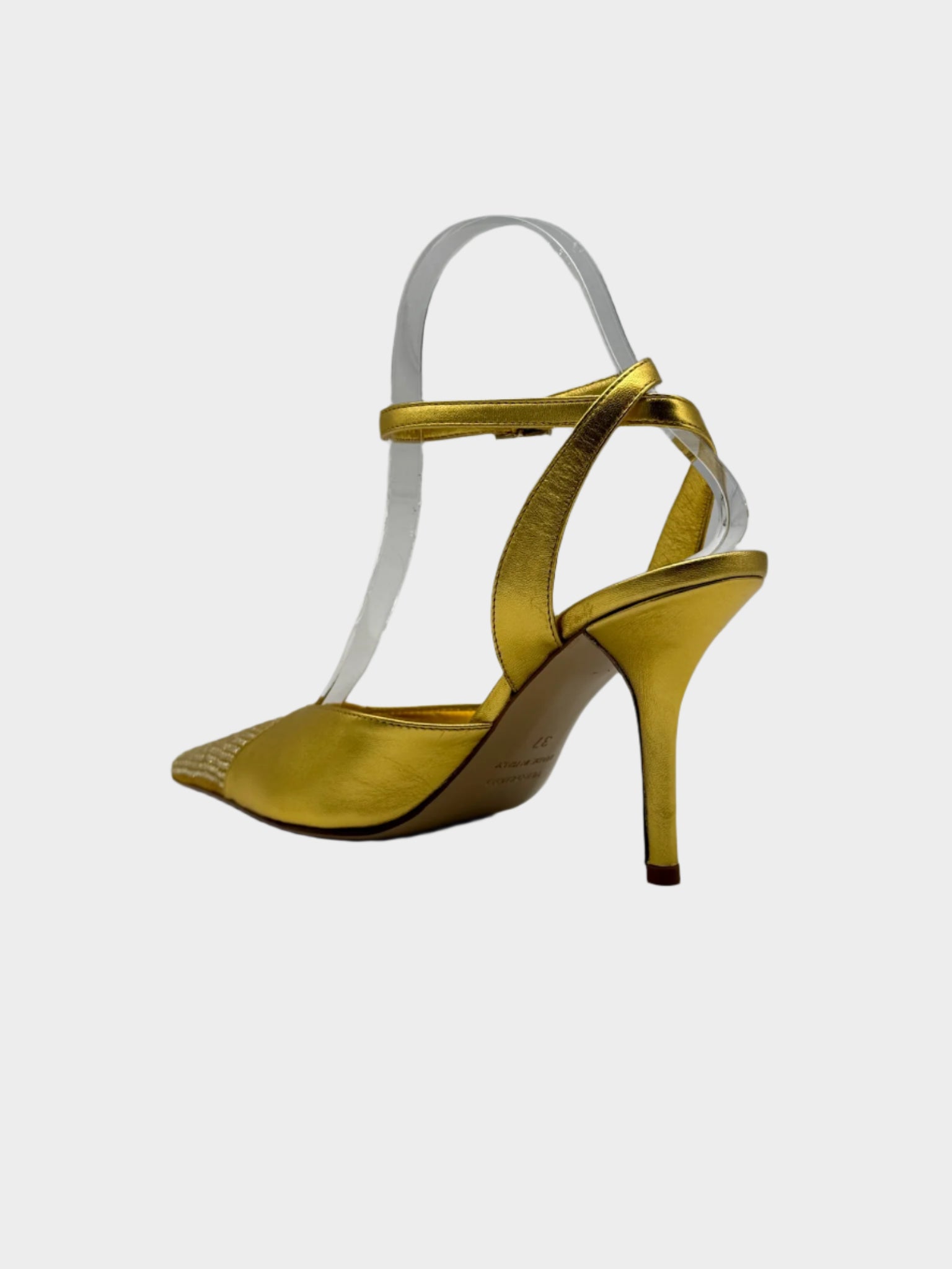 Décolleté Oro Con Punta Strass