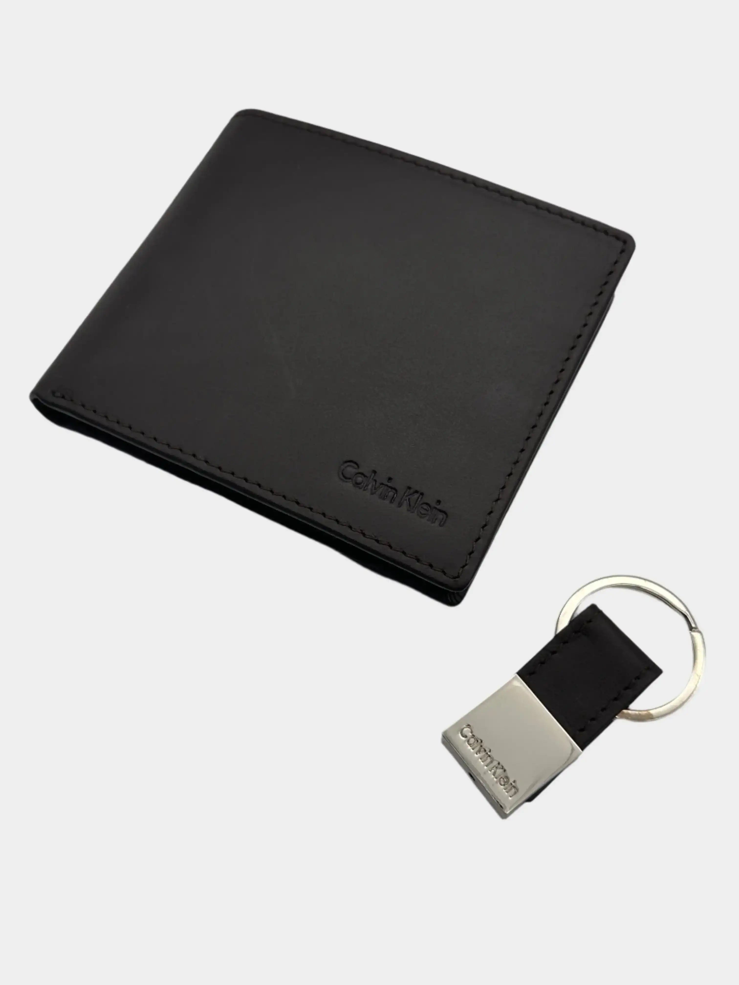 CK Leather Wallet with Keychain