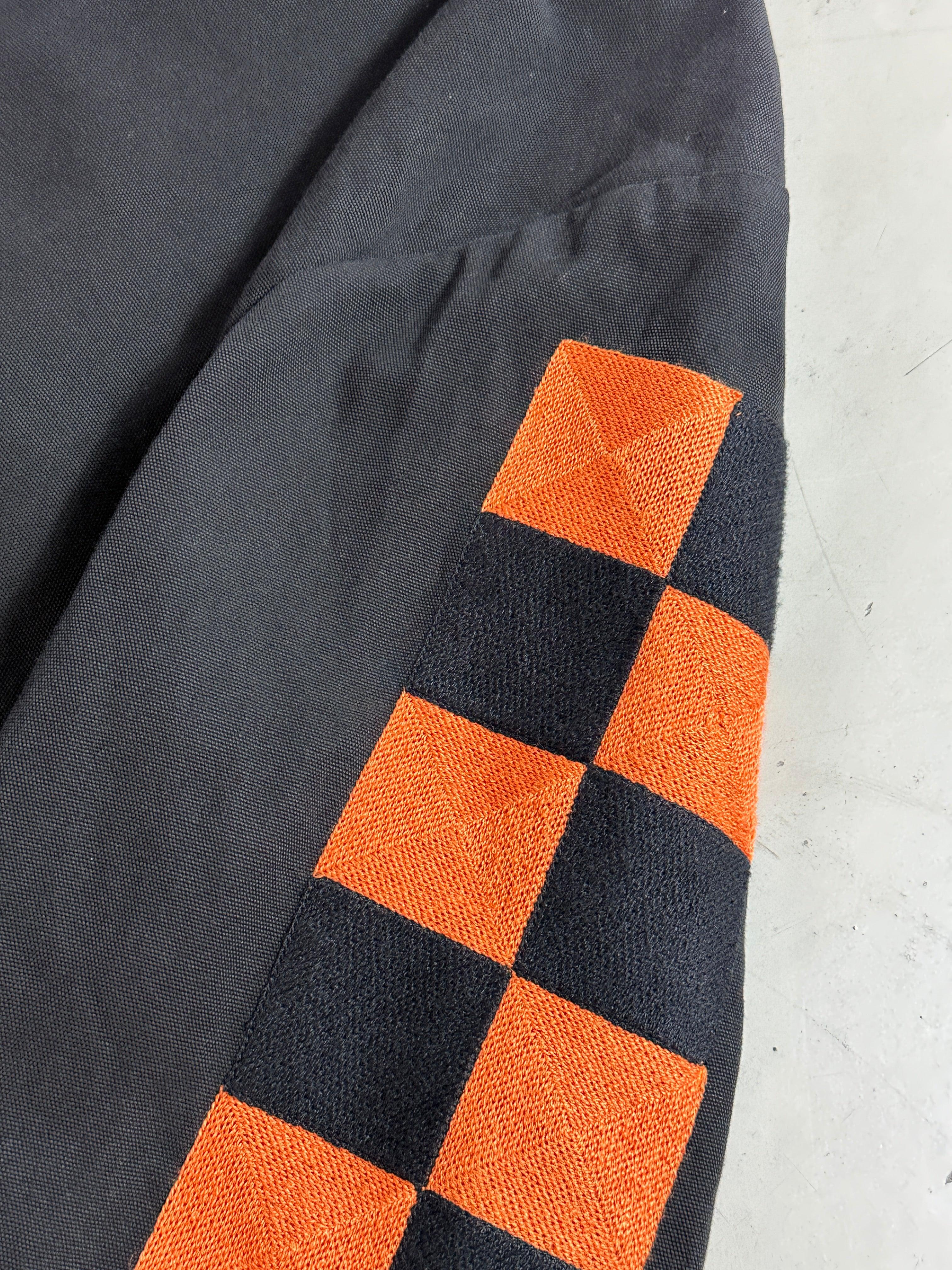 Checked Denim Coat