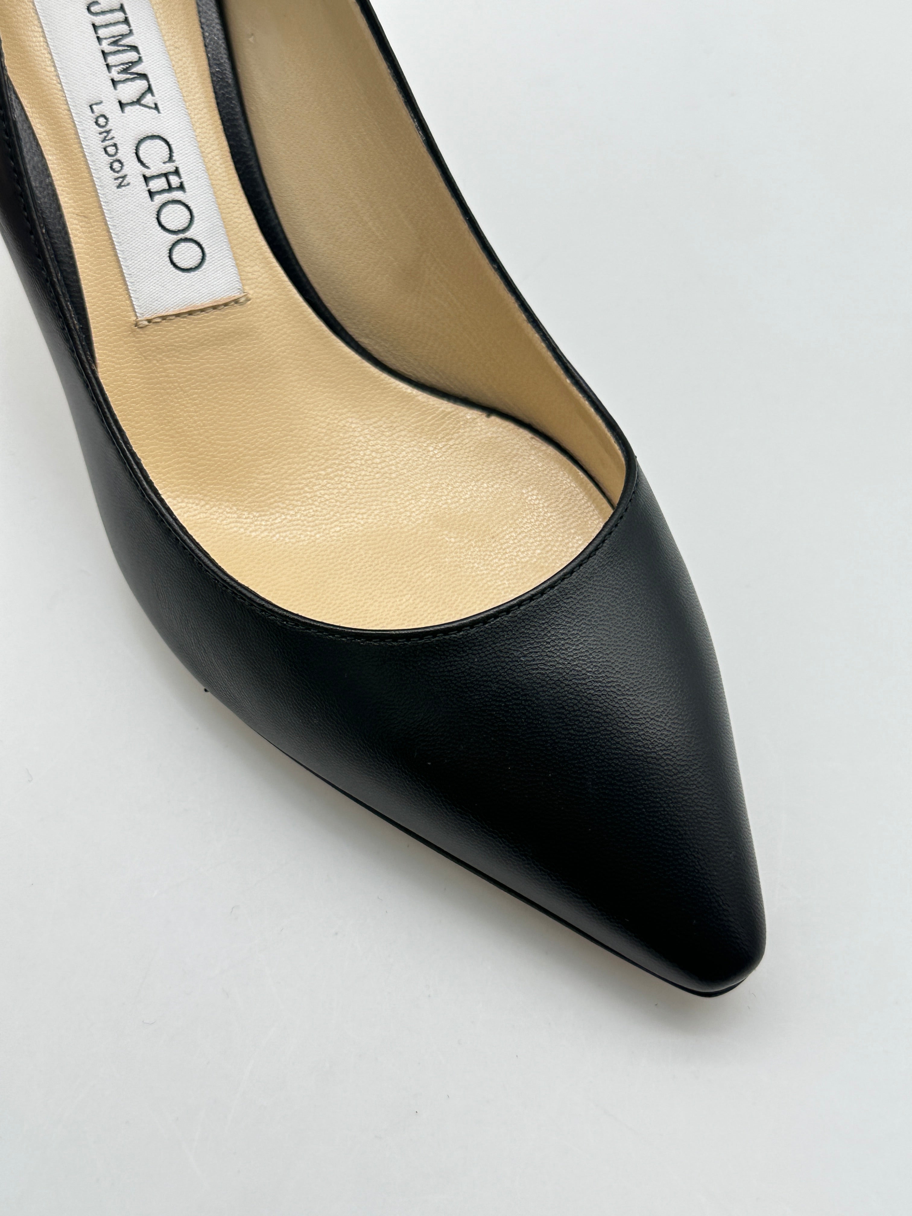 Black Leather Pumps