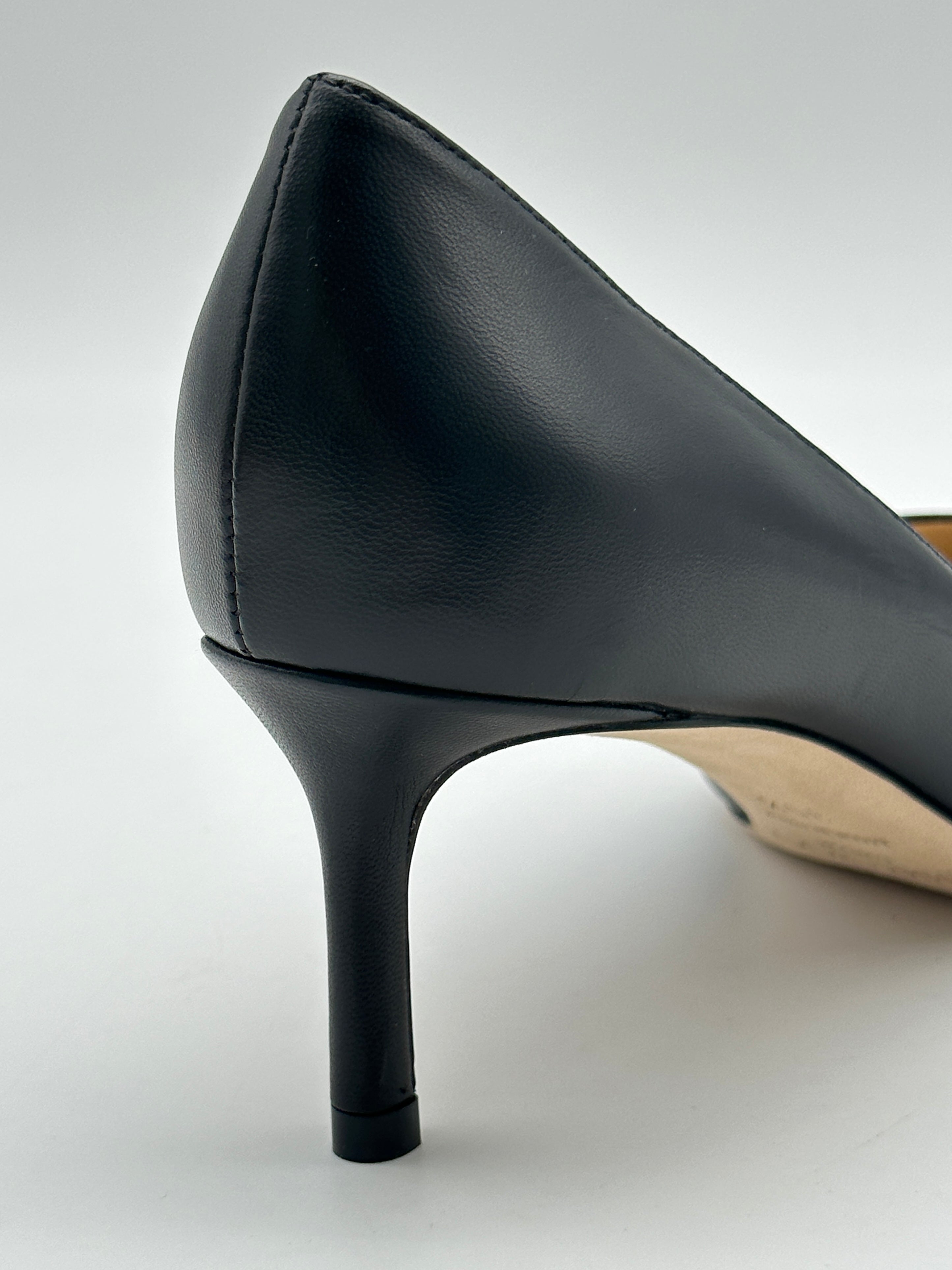Black Leather Pumps